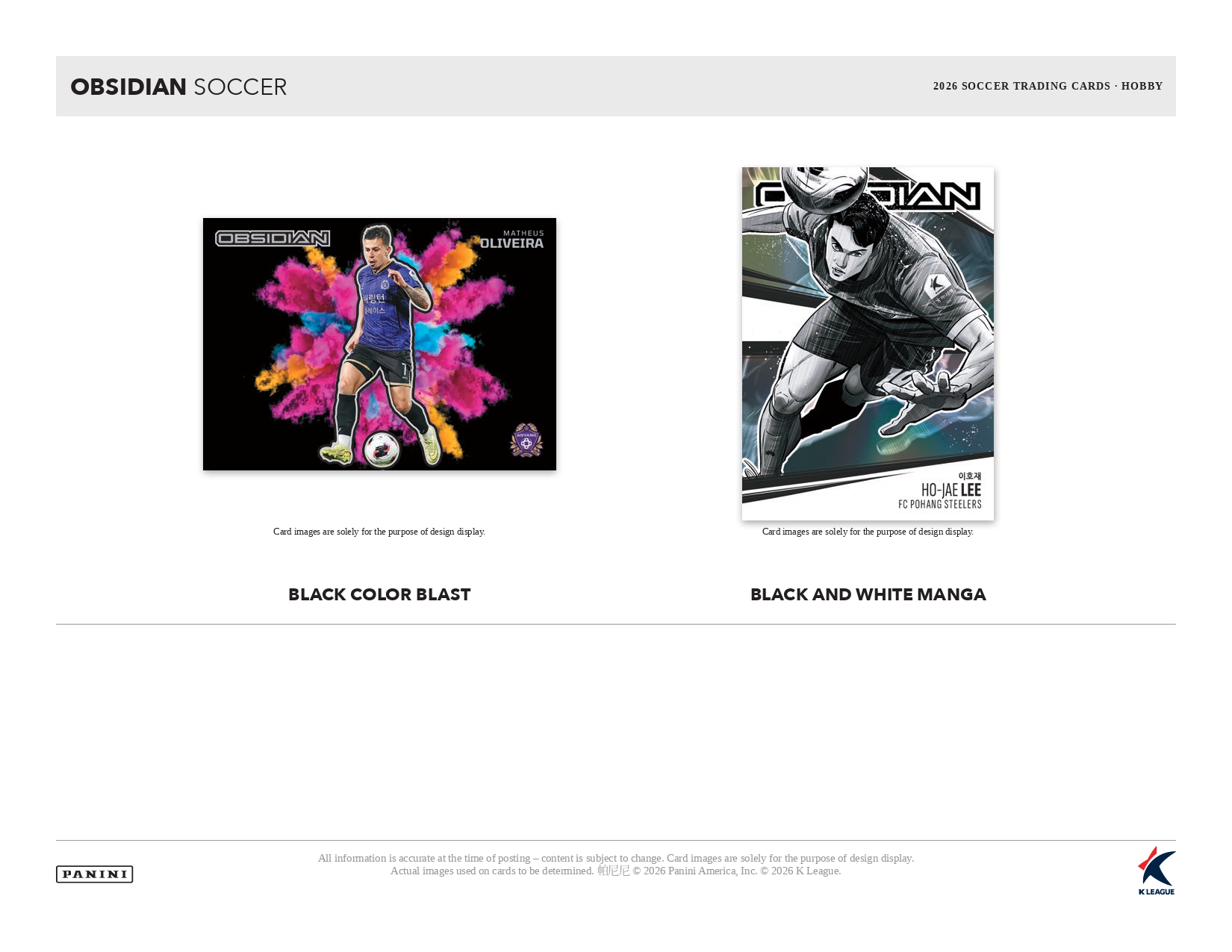 2026 Panini Obsidian K League Soccer Hobby Box