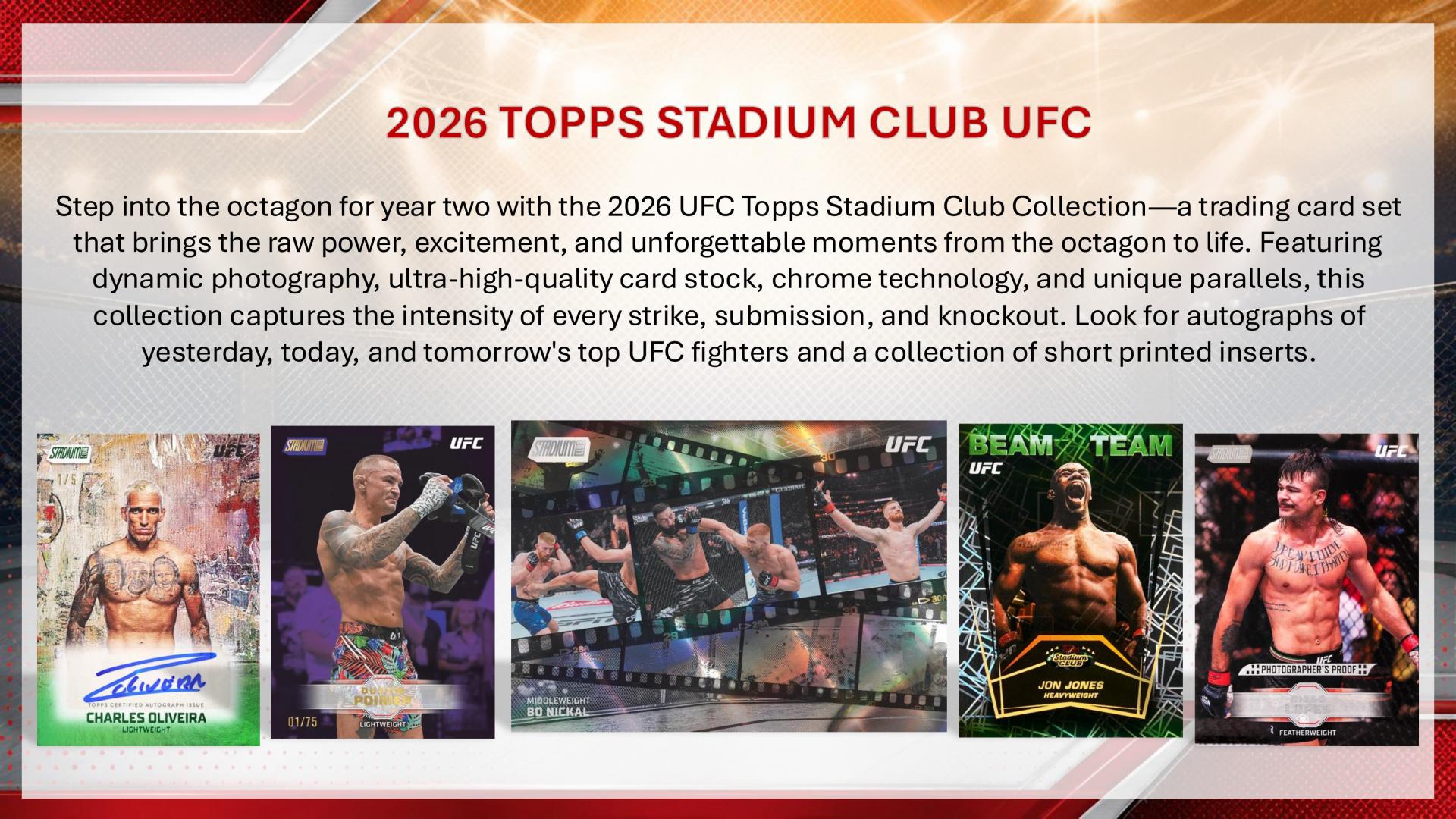 2026 탑스 스타디움 클럽 UFC 메가 박스 (재고 수량/발매 일정)