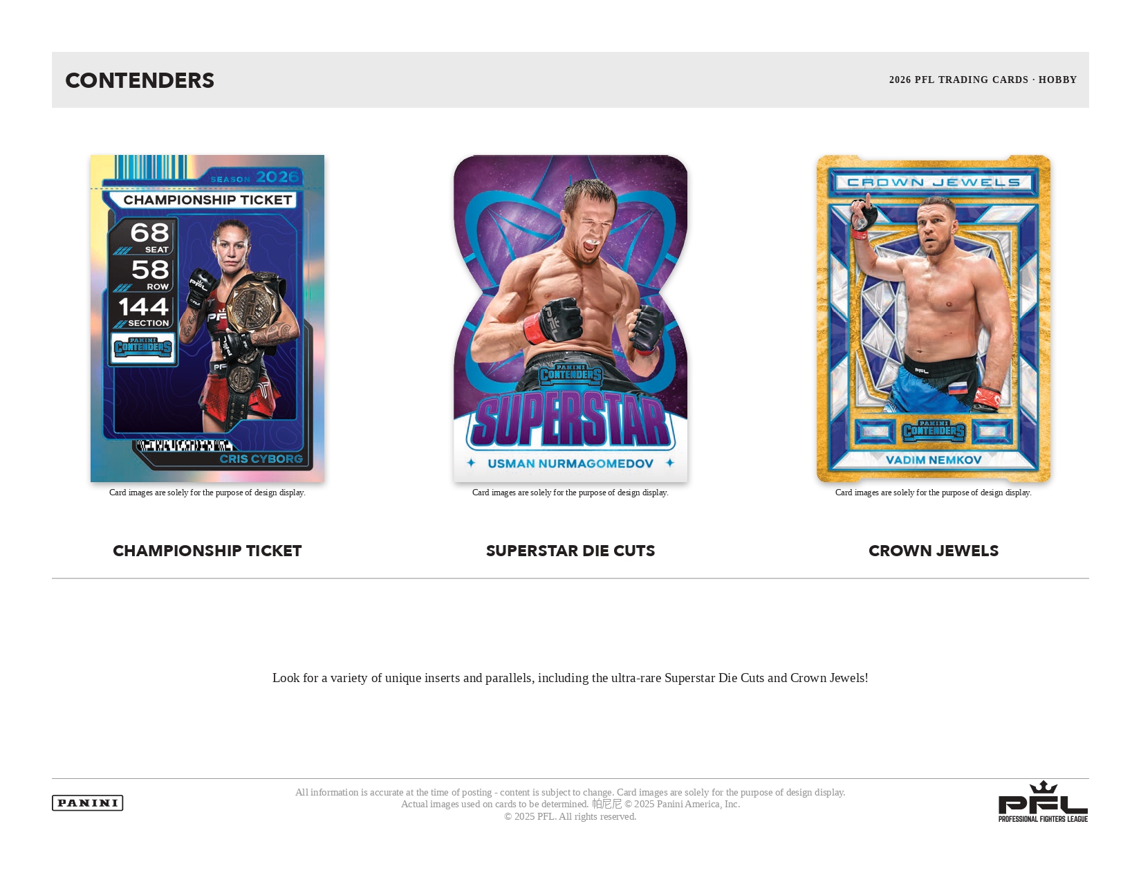 2026 Panini Contenders PFL Hobby Box