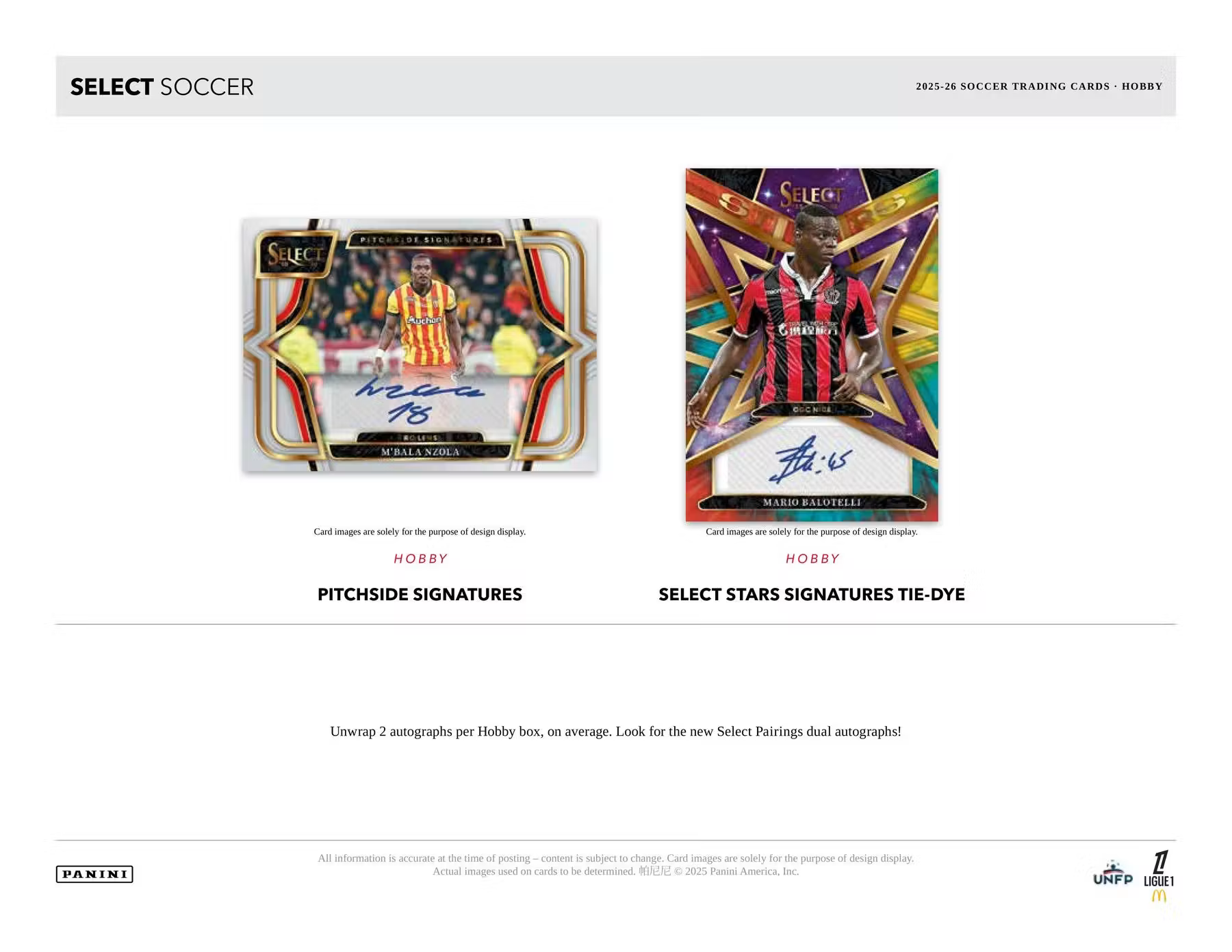 2025-26 Panini Select Ligue 1 Soccer Hobby Box