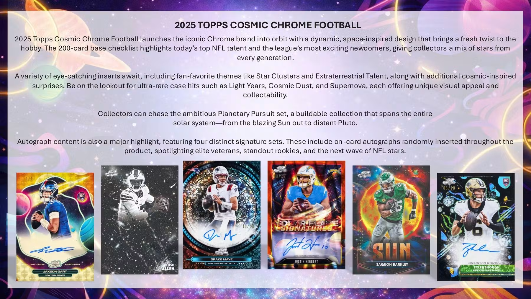 2025 Topps Chrome Cosmic Football Hobby Box
