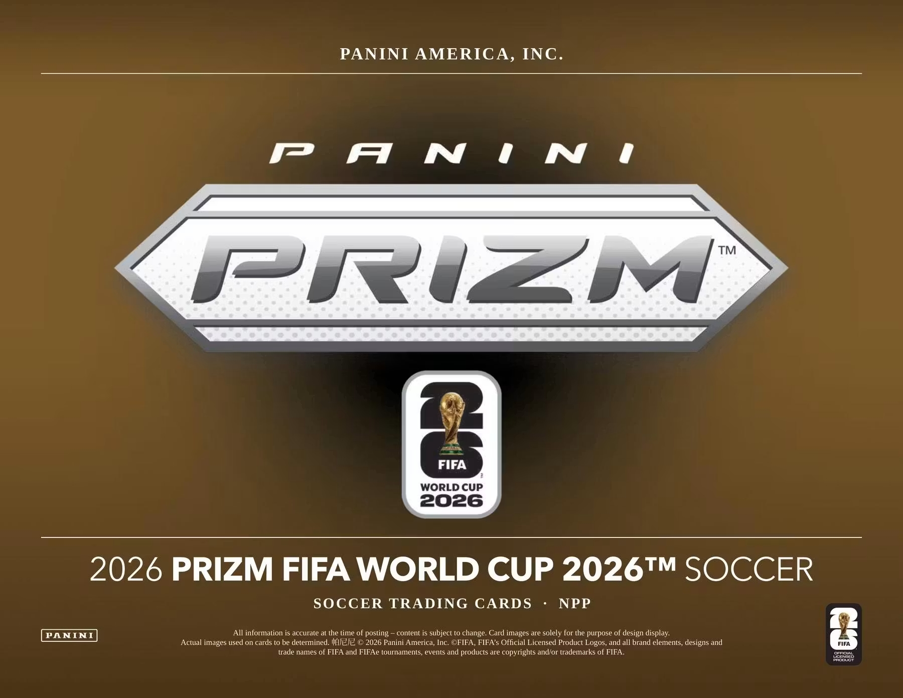 2026 Panini Prizm FIFA World Cup Soccer Blaster Box