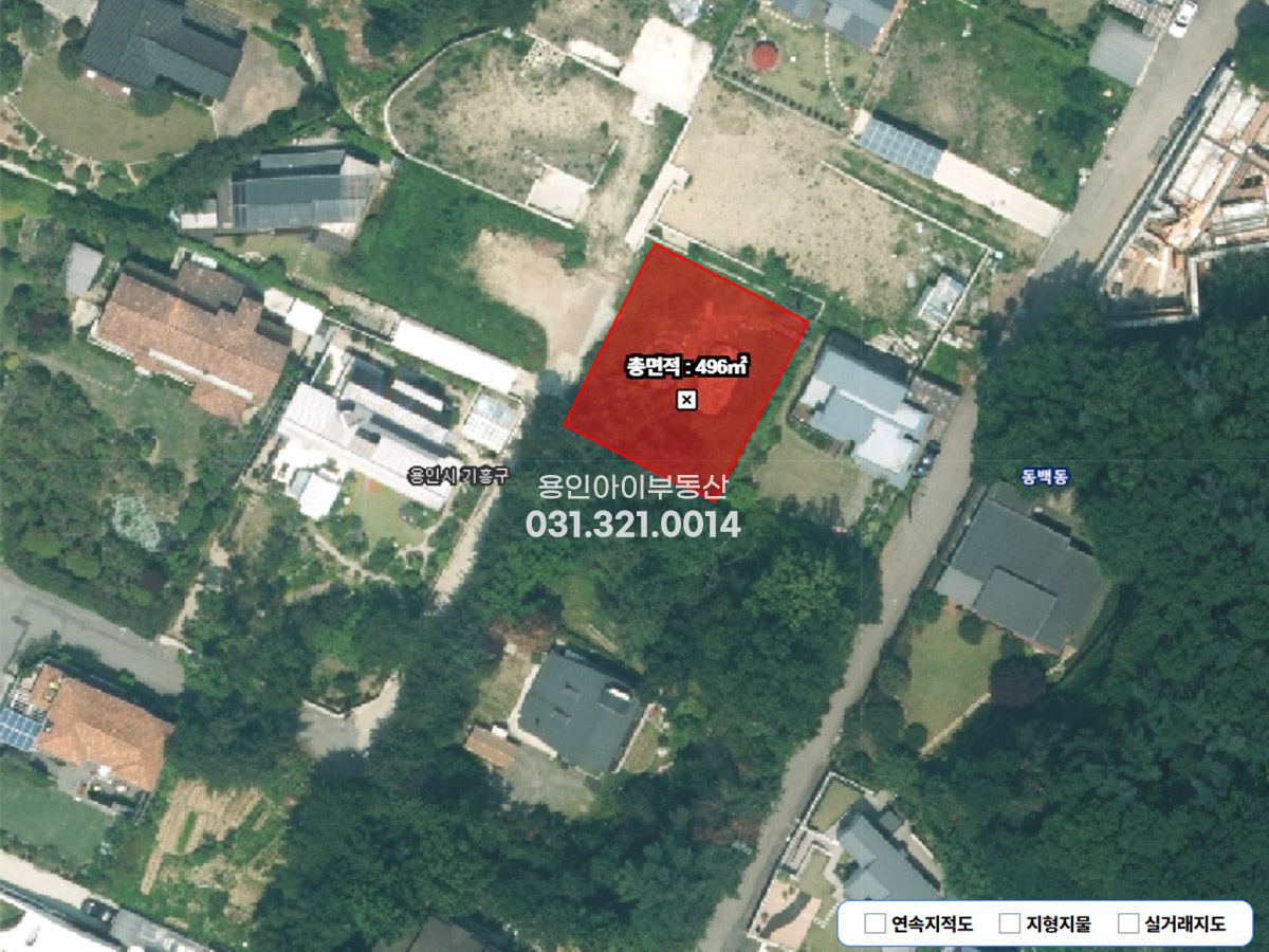 No.3944] 용인 동백동 향린동산토지매매, 지목 "대", 평지에 위치한 150평 토지, 평당400, 동백지구생활권, 숲세권 햇빛잘드는 위치