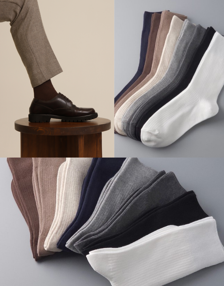 [낱개구매]빈틈없는 신사양말[골지] - 8color