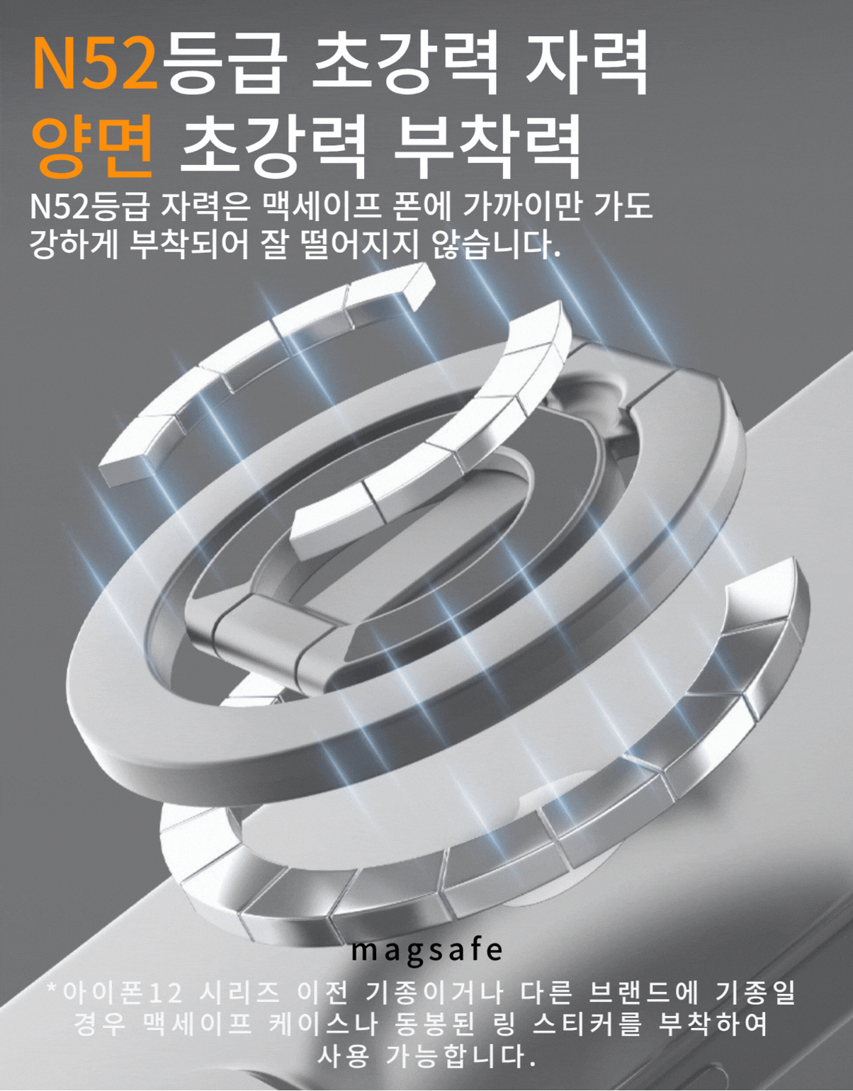 마그링 듀얼 마그네틱 맥세이프 링홀더 핸드폰 자석 거치대