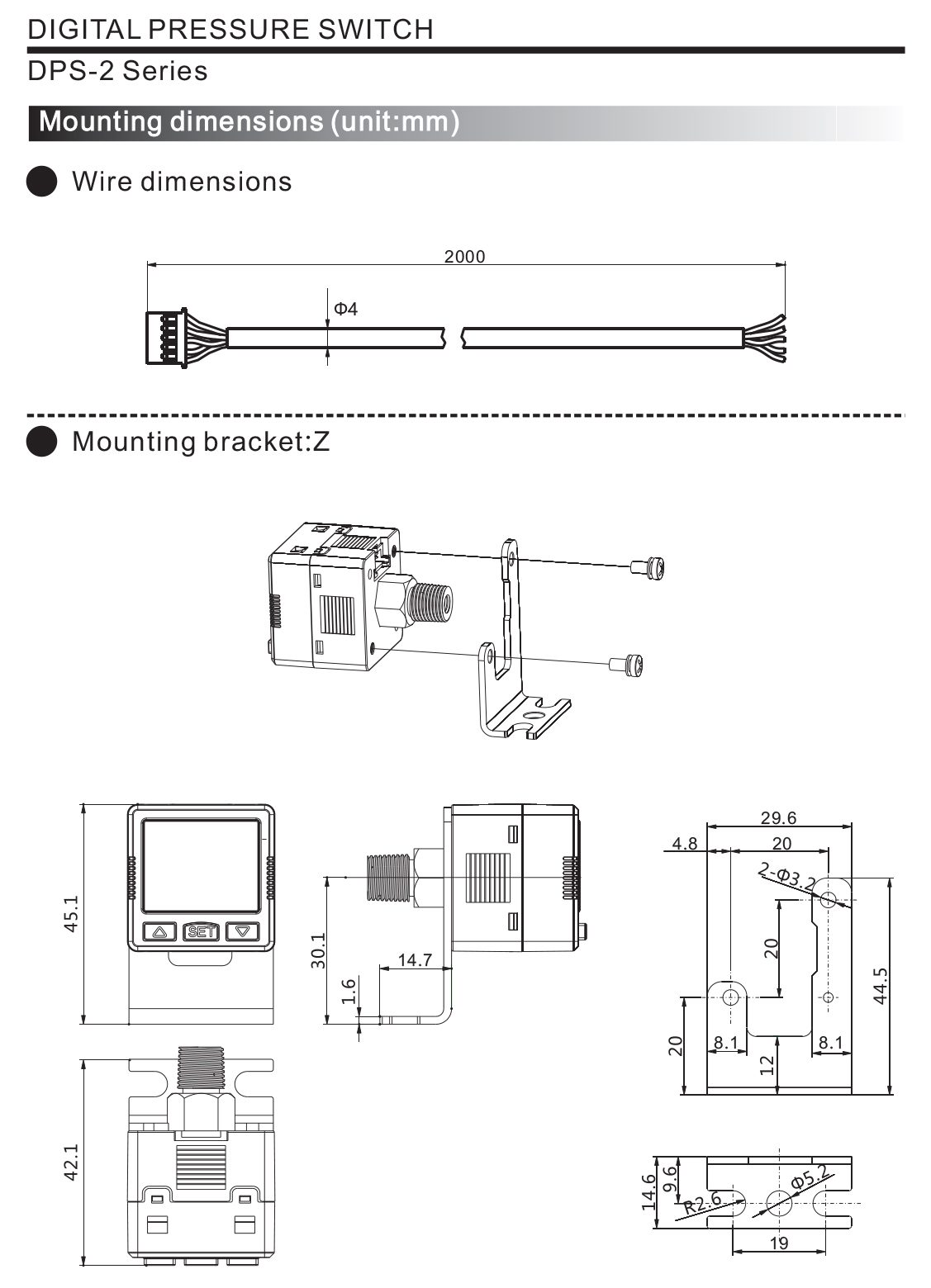 DPS-2 DPS-210GV DPS-201GV (DPS210) (DPS201) Digital Pressure Switch