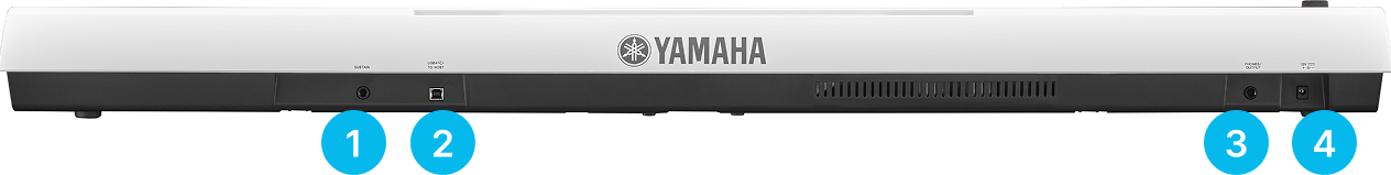 Yamaha NP-32 후면 연결 단자 번호 안내