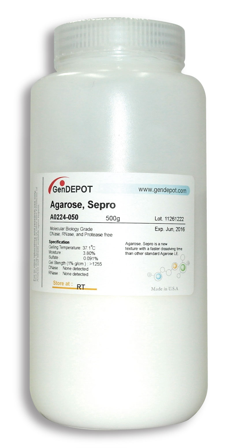 핵산 전기영동, 분석을 위한 고품질의 agarose GenDEPOT 제품 소개