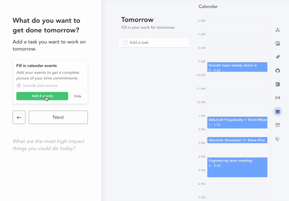 Import calendar events
