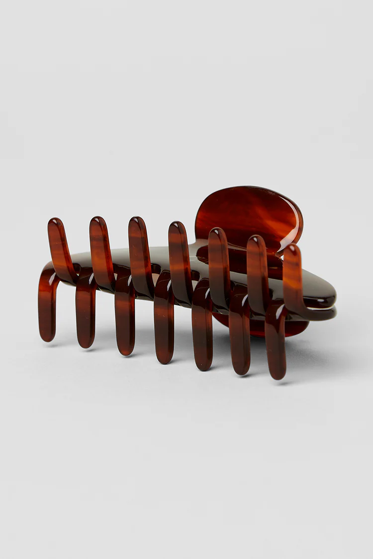 90's Claw Clip - Brown Tortoise--2