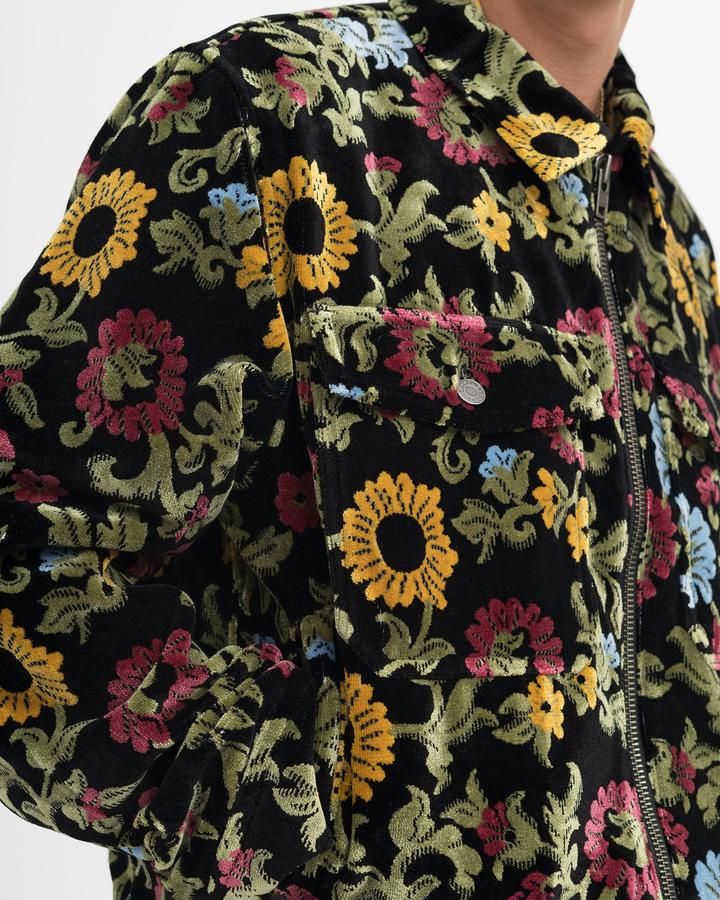 半額SALE☆ stussy FLORAL JACQUARD GARAGE JACKET ecousarecycling.com