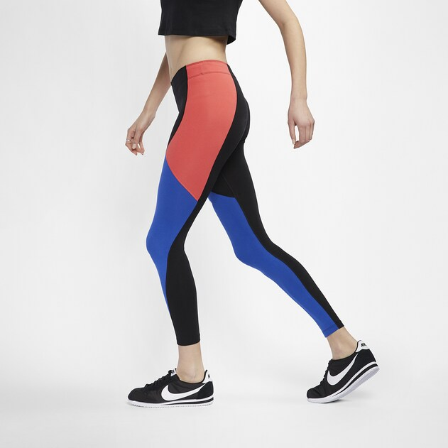 nike sport distort colorblock leggings
