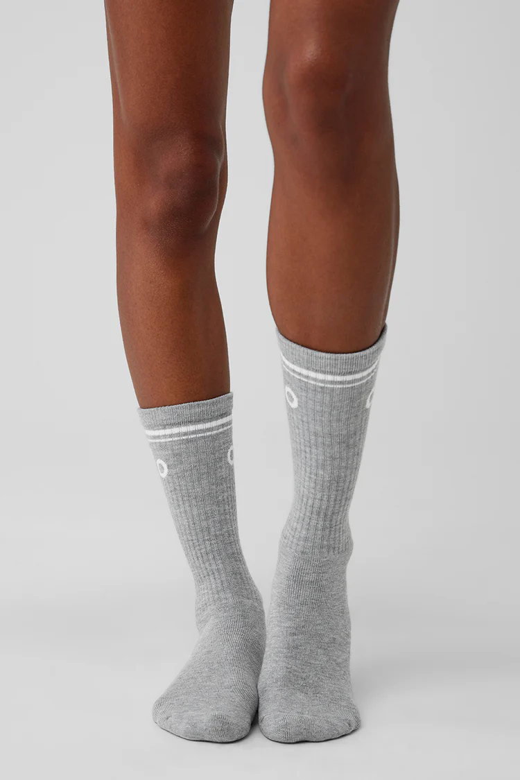 Unisex Throwback Sock - White/Black--1