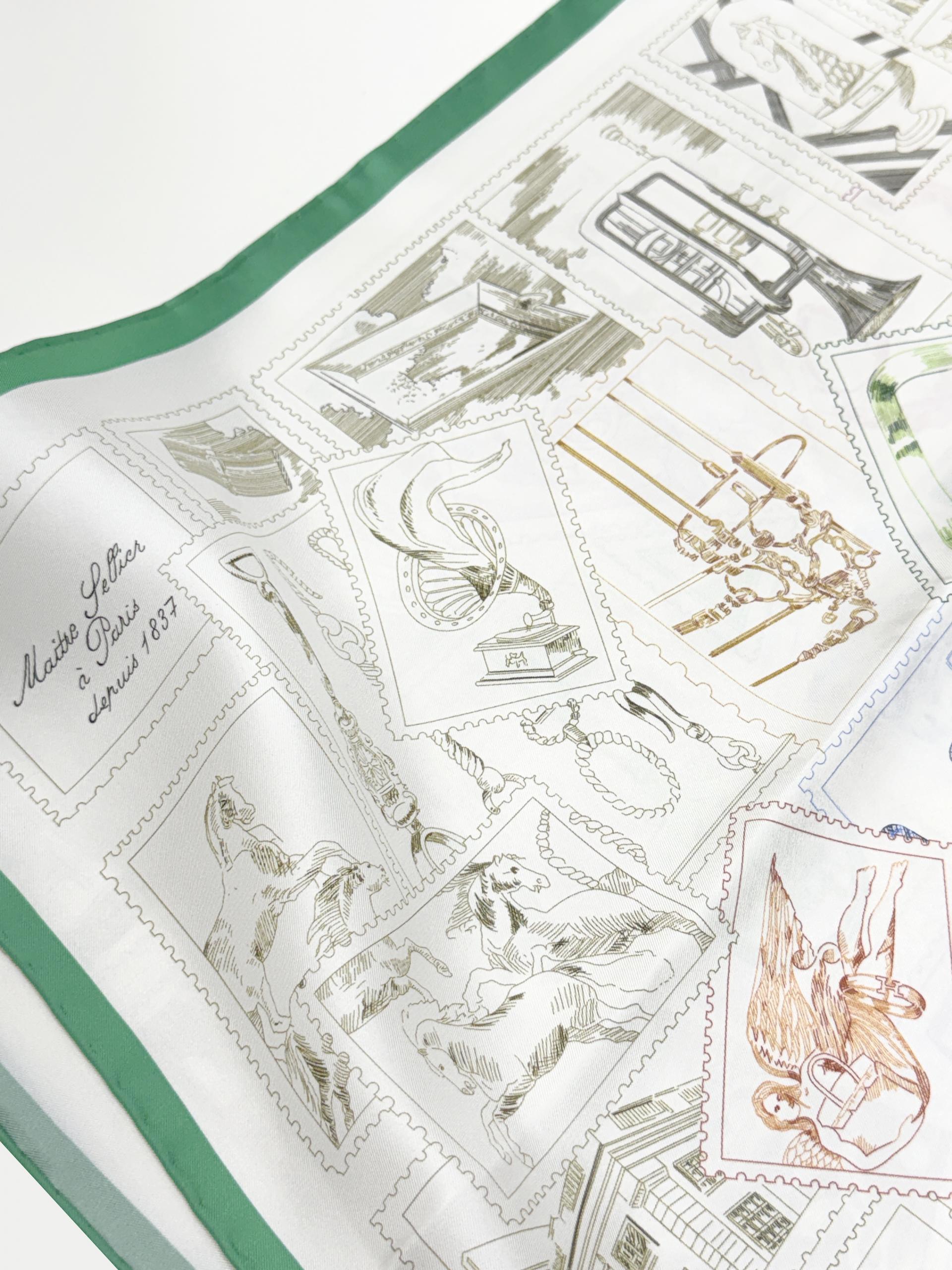 H st. stamp twill silk 핸드헤밍 실크스카프