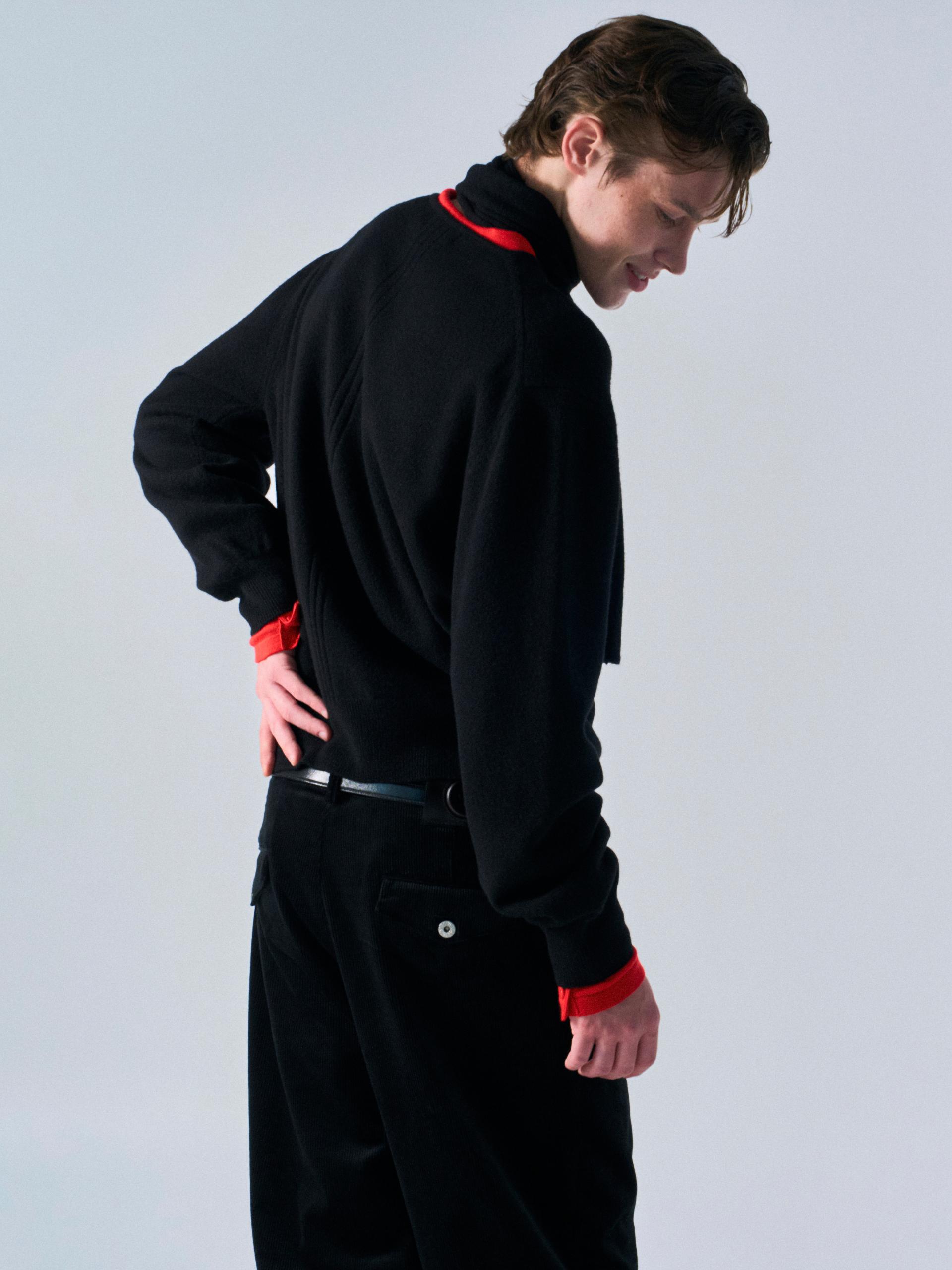 Bronte wide wale corduroy pants black