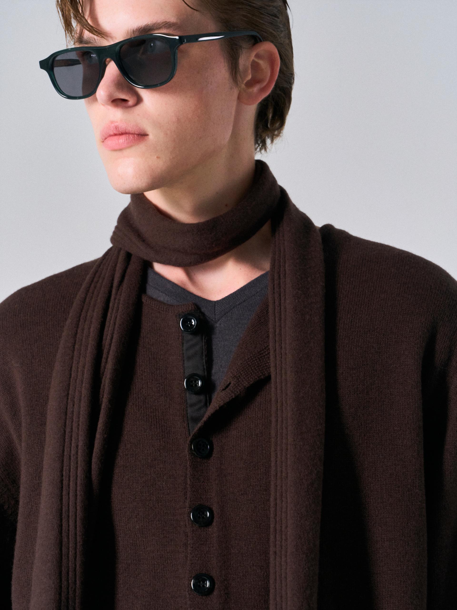 Lou scarf cardigan taupe