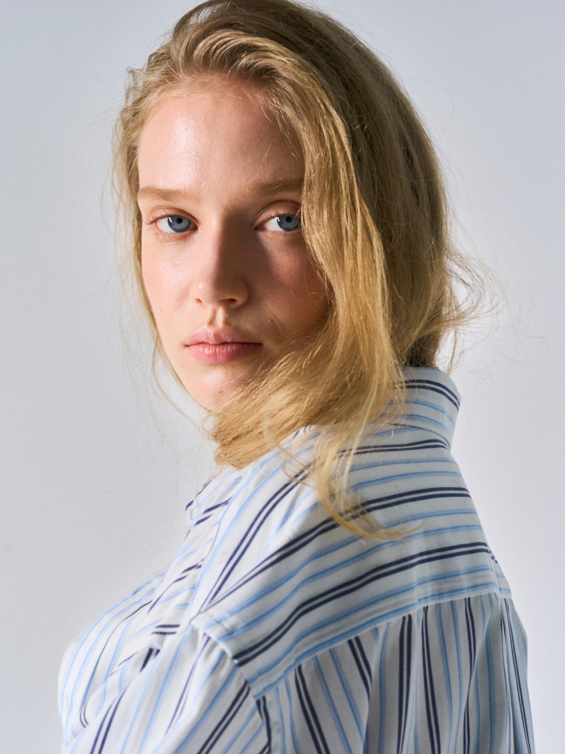 Kent turnback cuff shirt multi blue