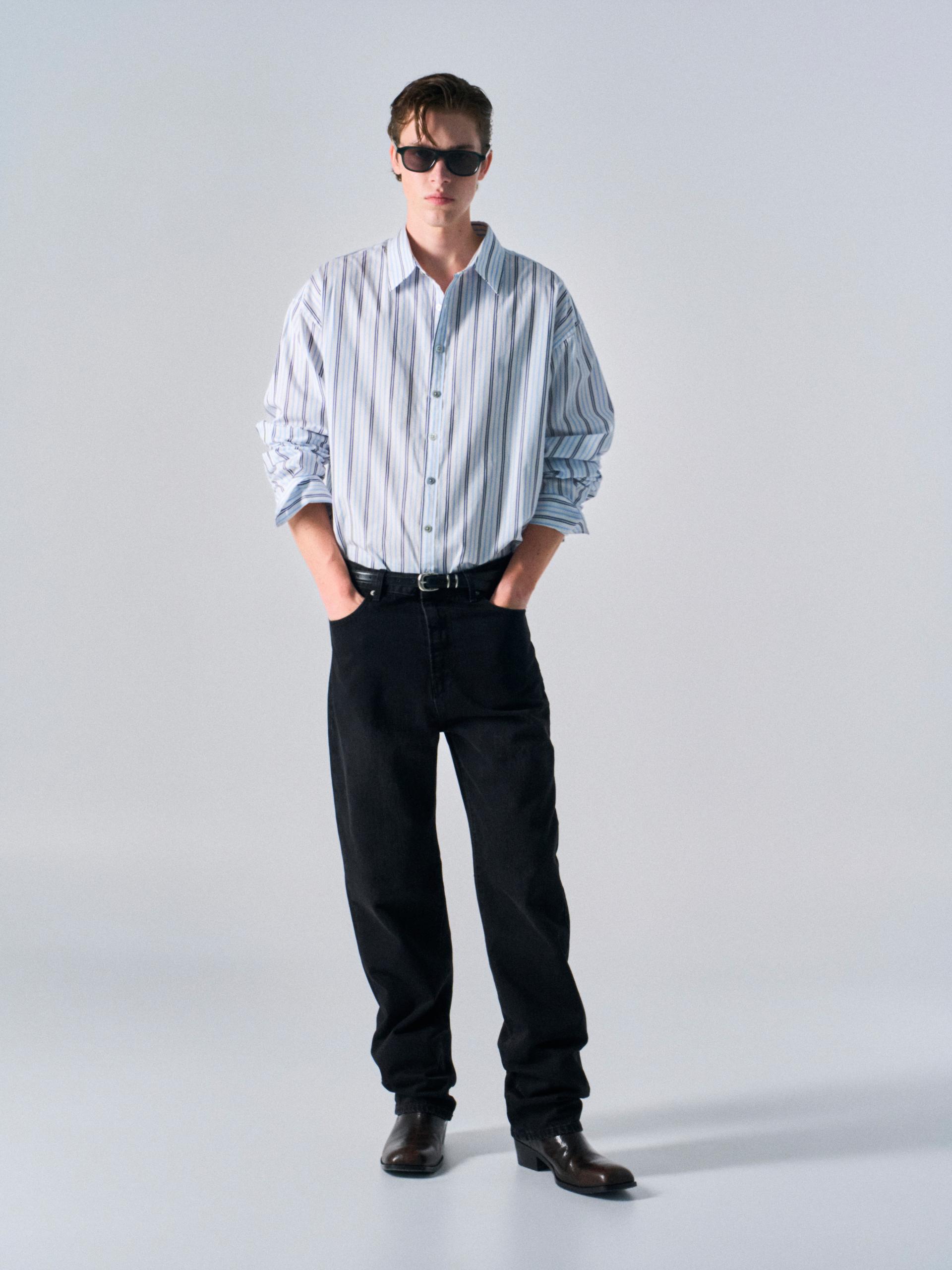 Ashton straight fit jeans washed black