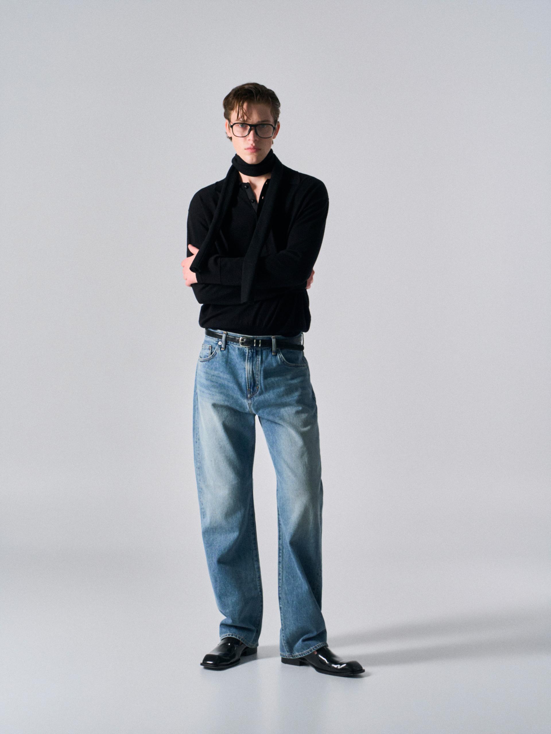Corin contrast trim polo black