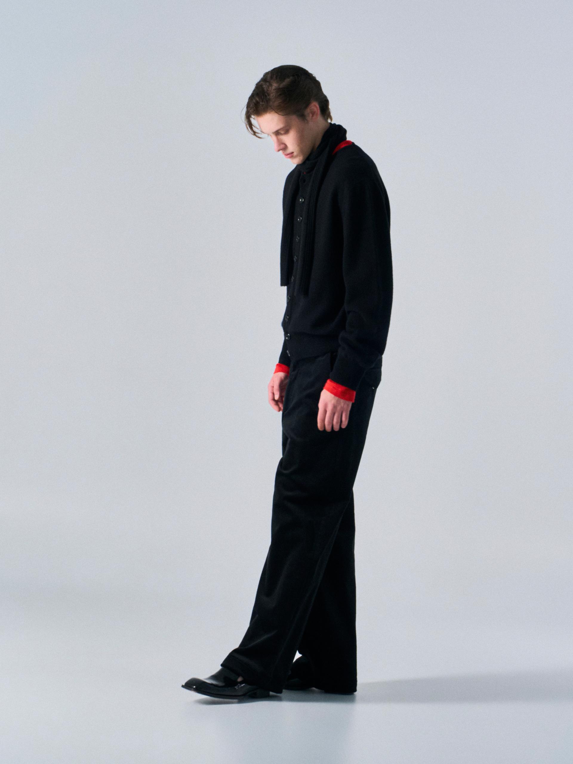 Bronte wide wale corduroy pants black