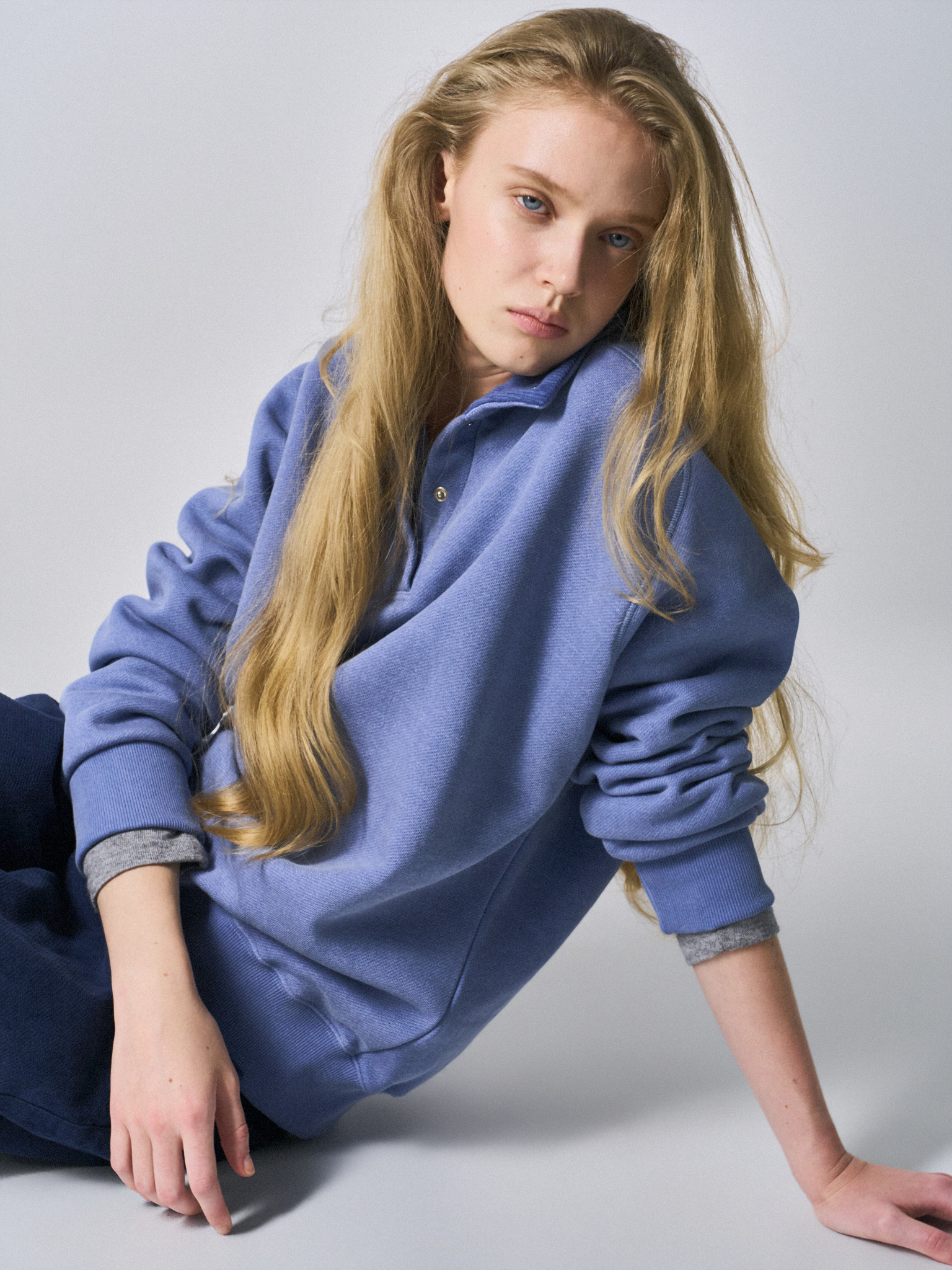 Rumi pullover sweatshirt chalky blue