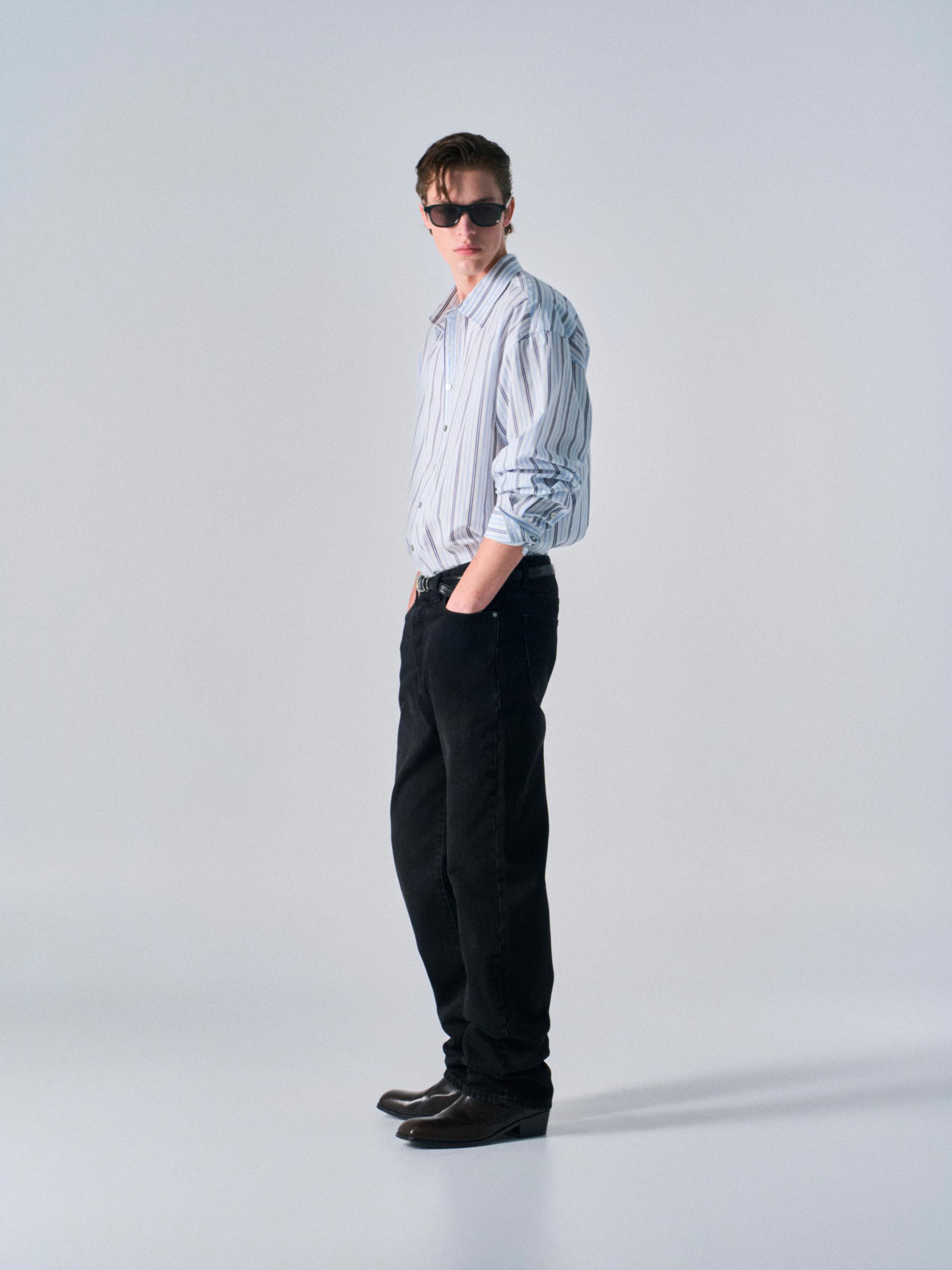 Ashton straight fit jeans washed black