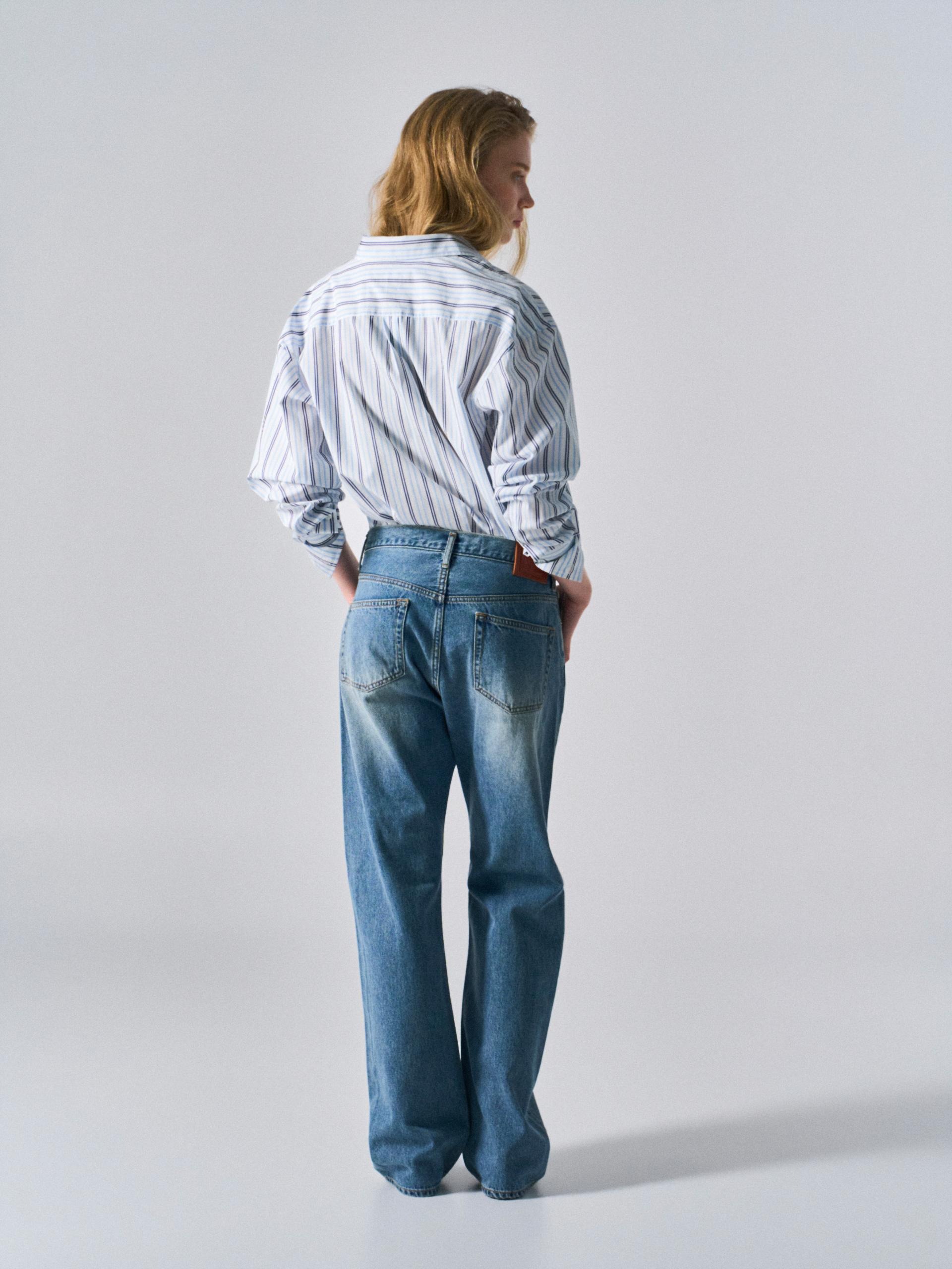 Urian wide fit jeans mid blue wash