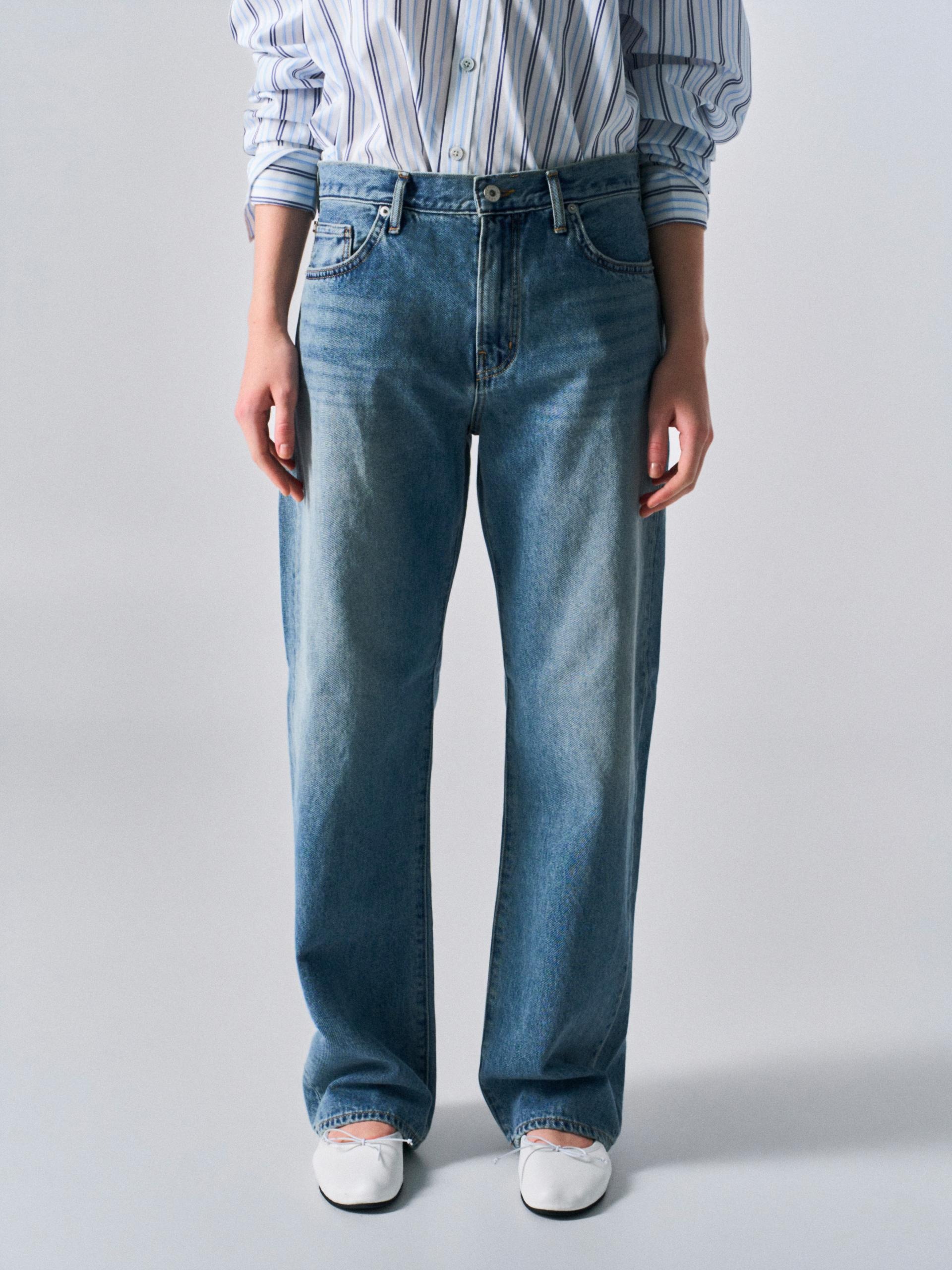 Urian wide fit jeans mid blue wash