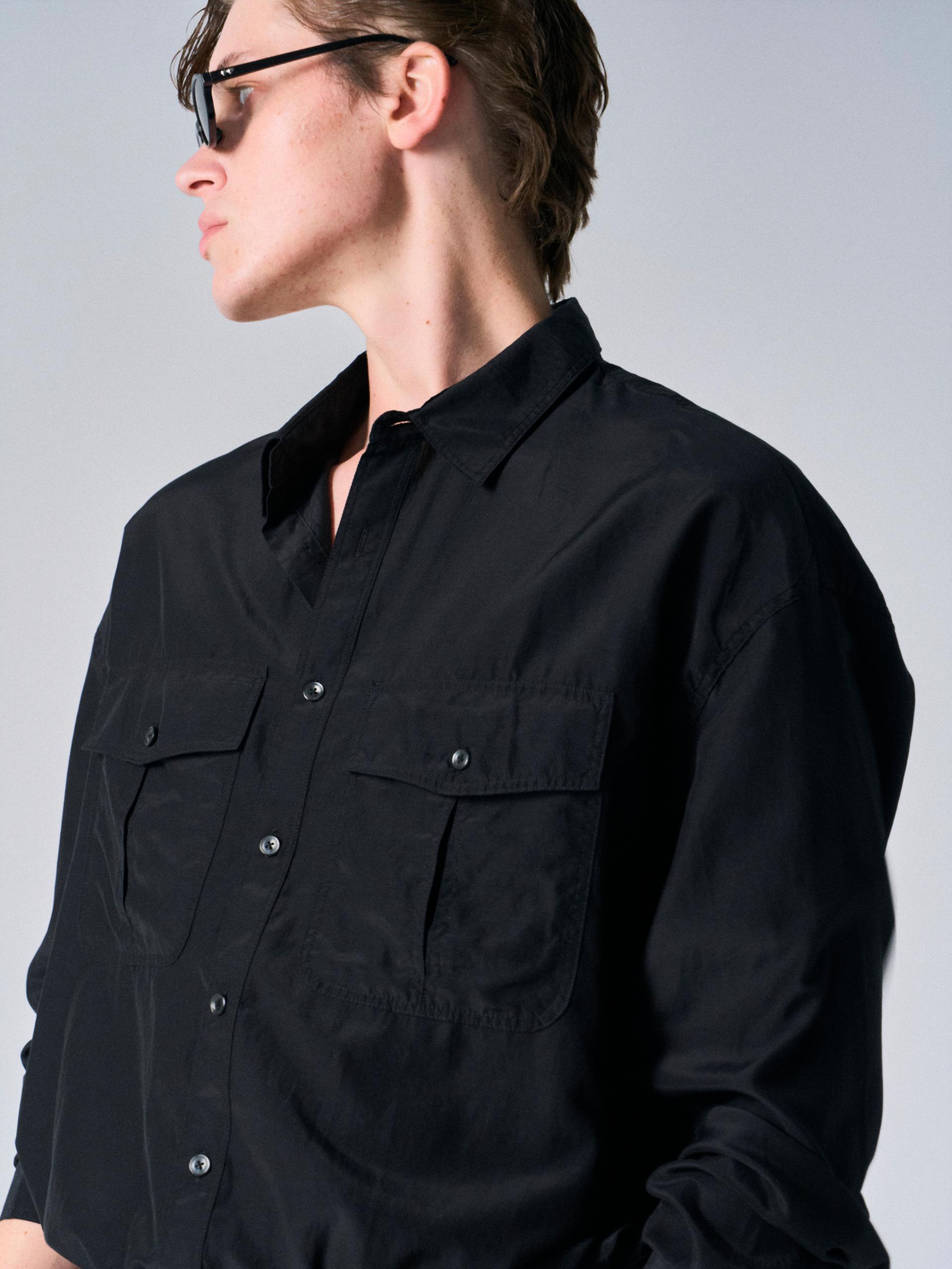 Astor silk shirt black