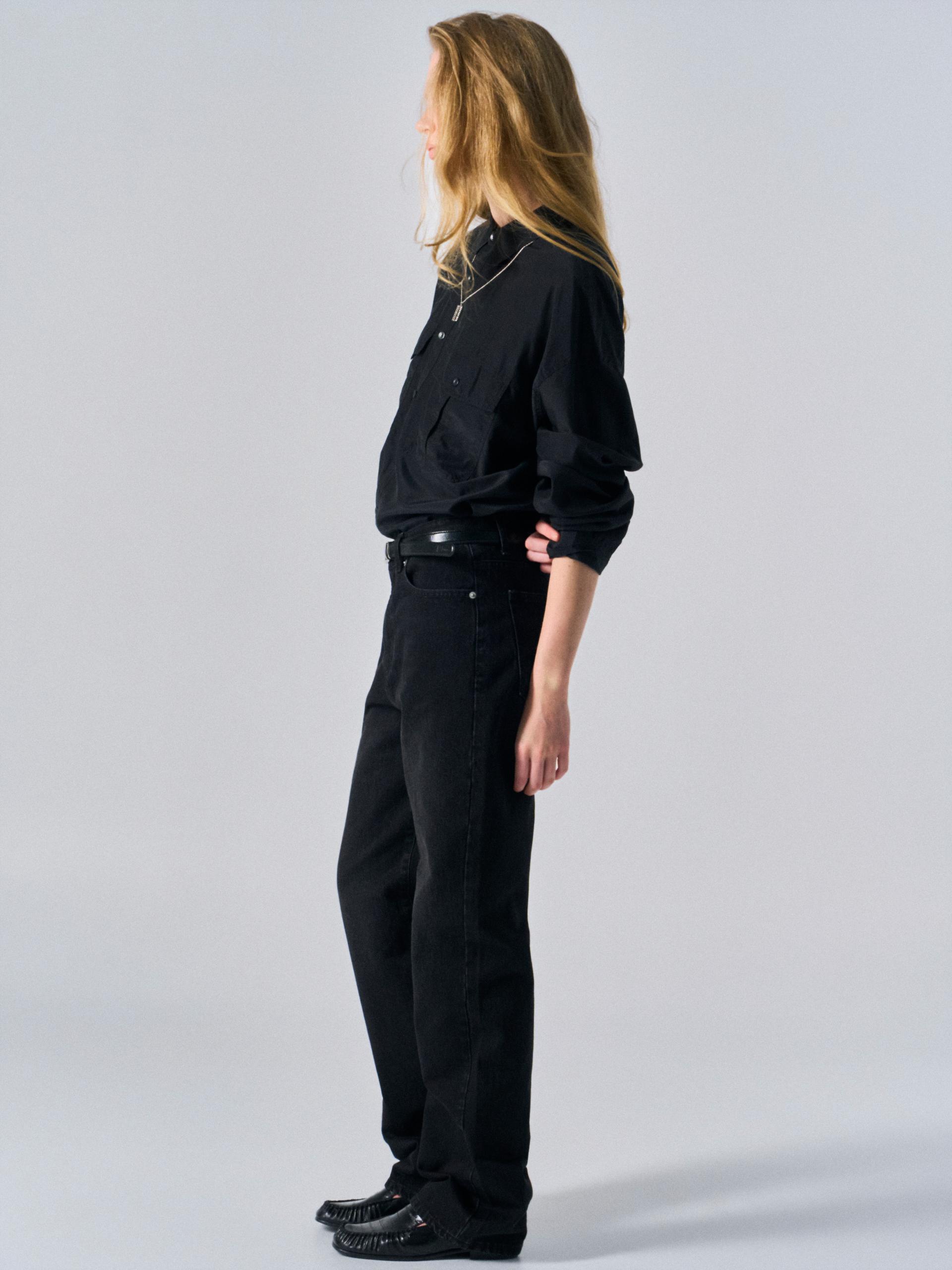 Astor silk shirt black
