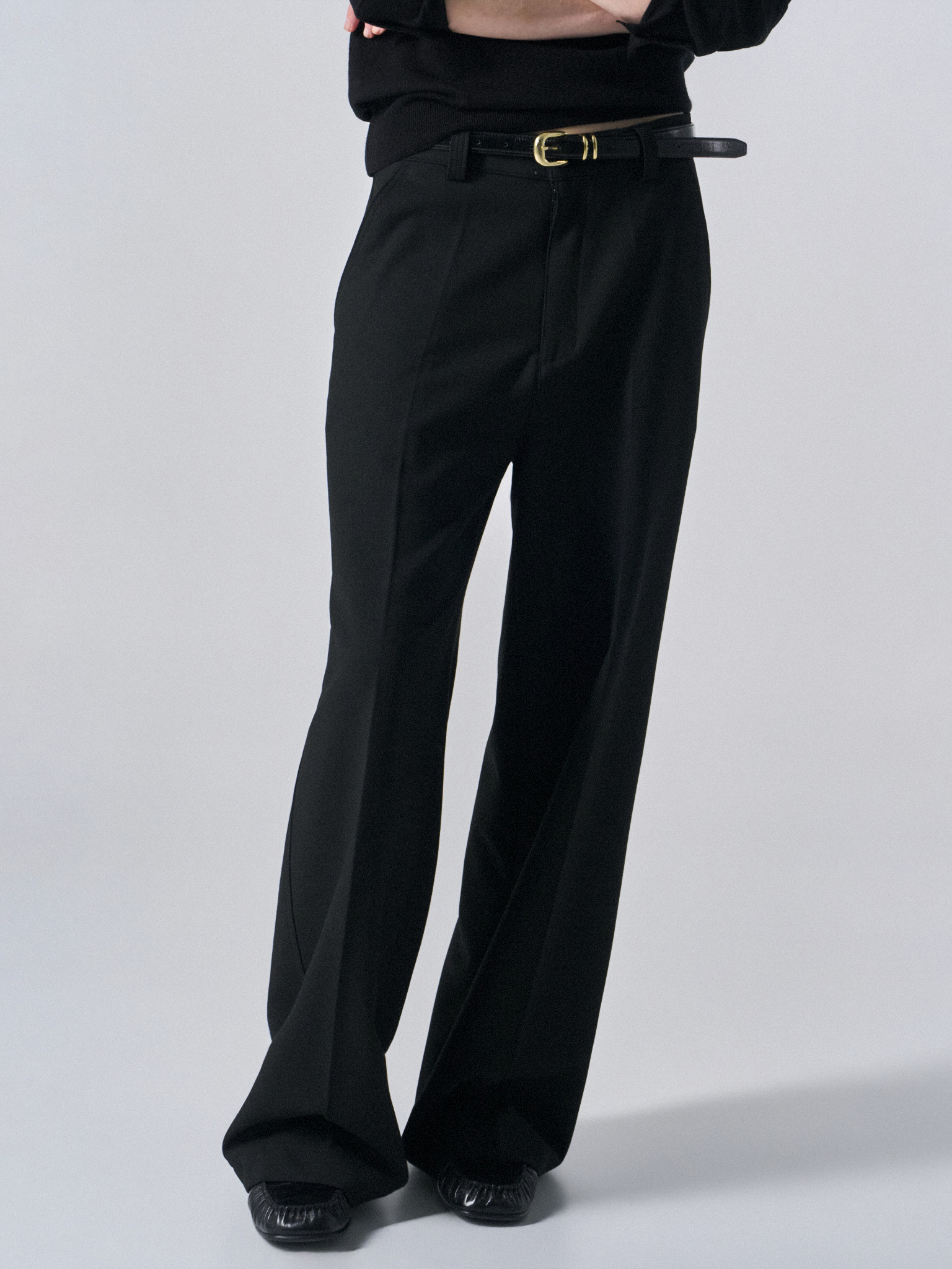 Layne LB wide fit pants matte black