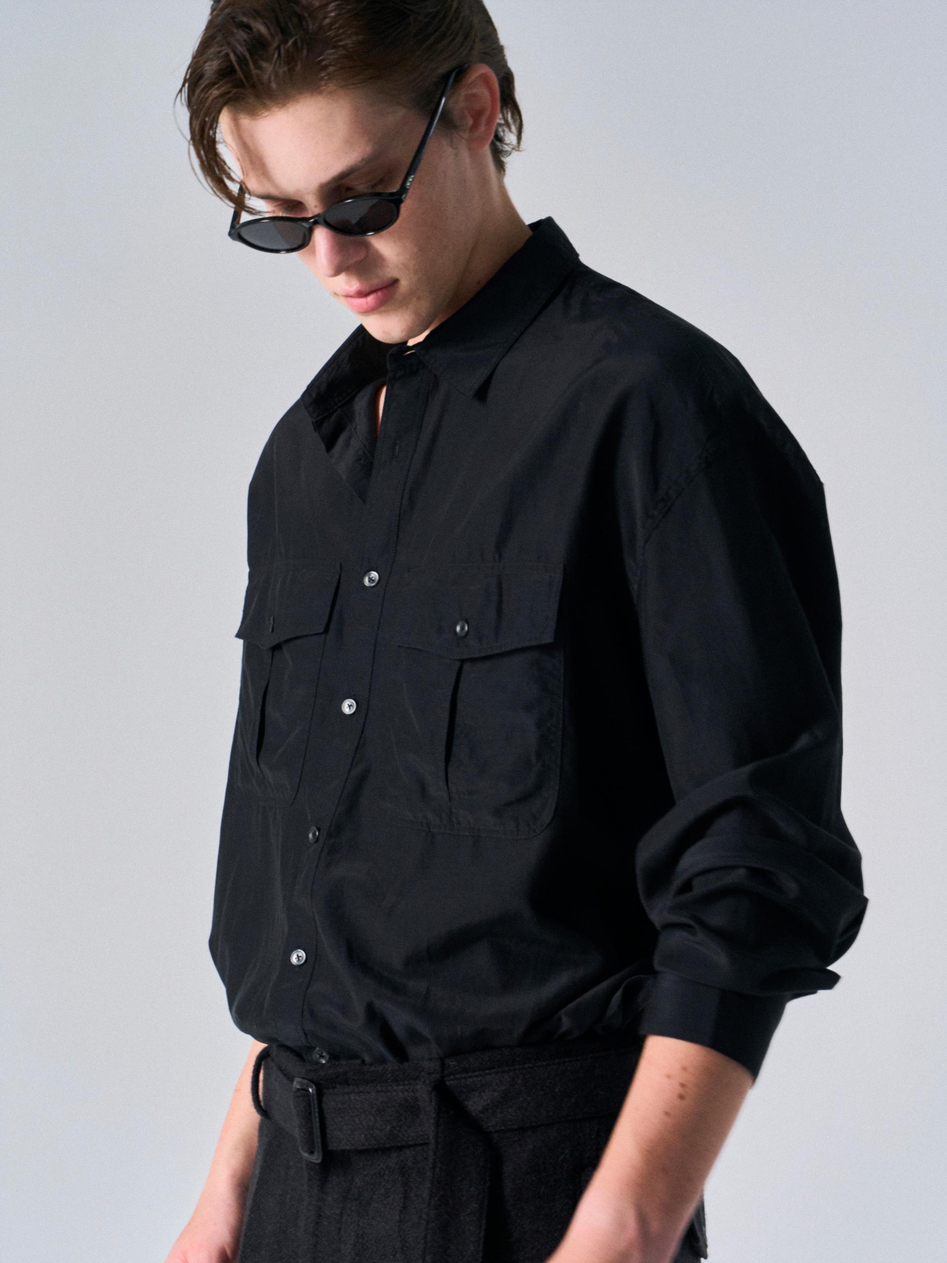 Astor silk shirt black