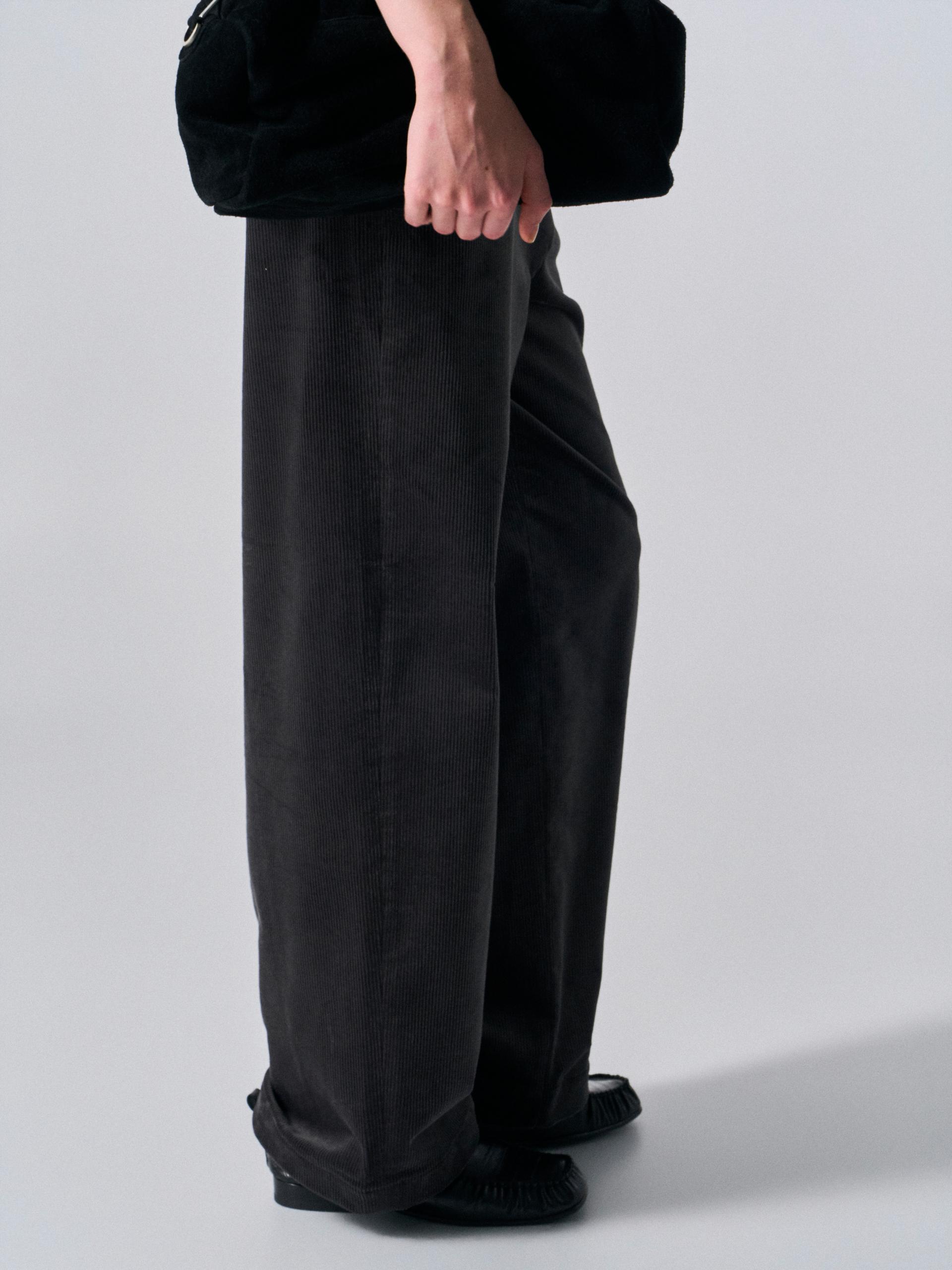 Bronte wide wale corduroy pants grey