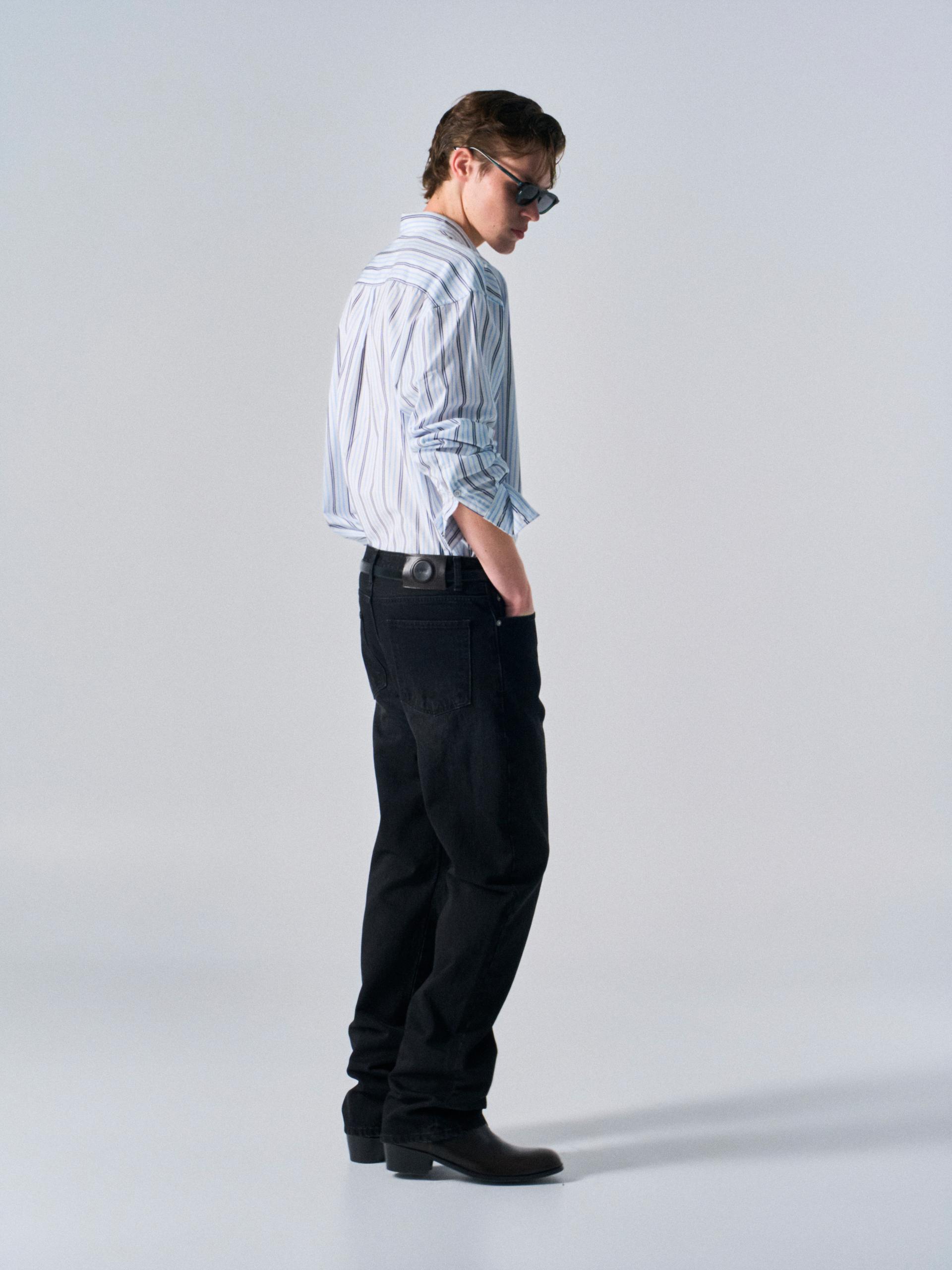 Ashton straight fit jeans washed black