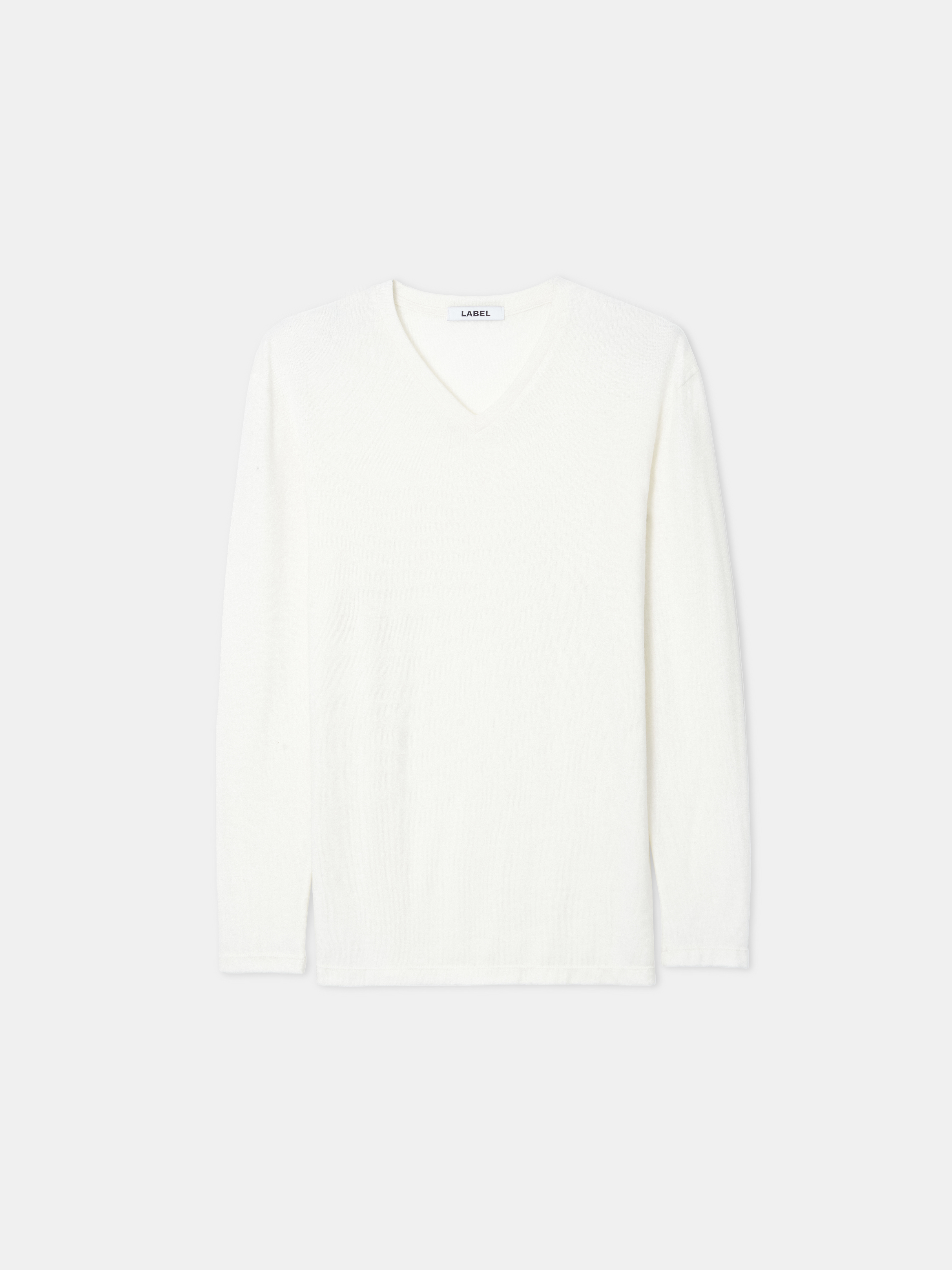 Freddie soft-touch slim v-neck ivory