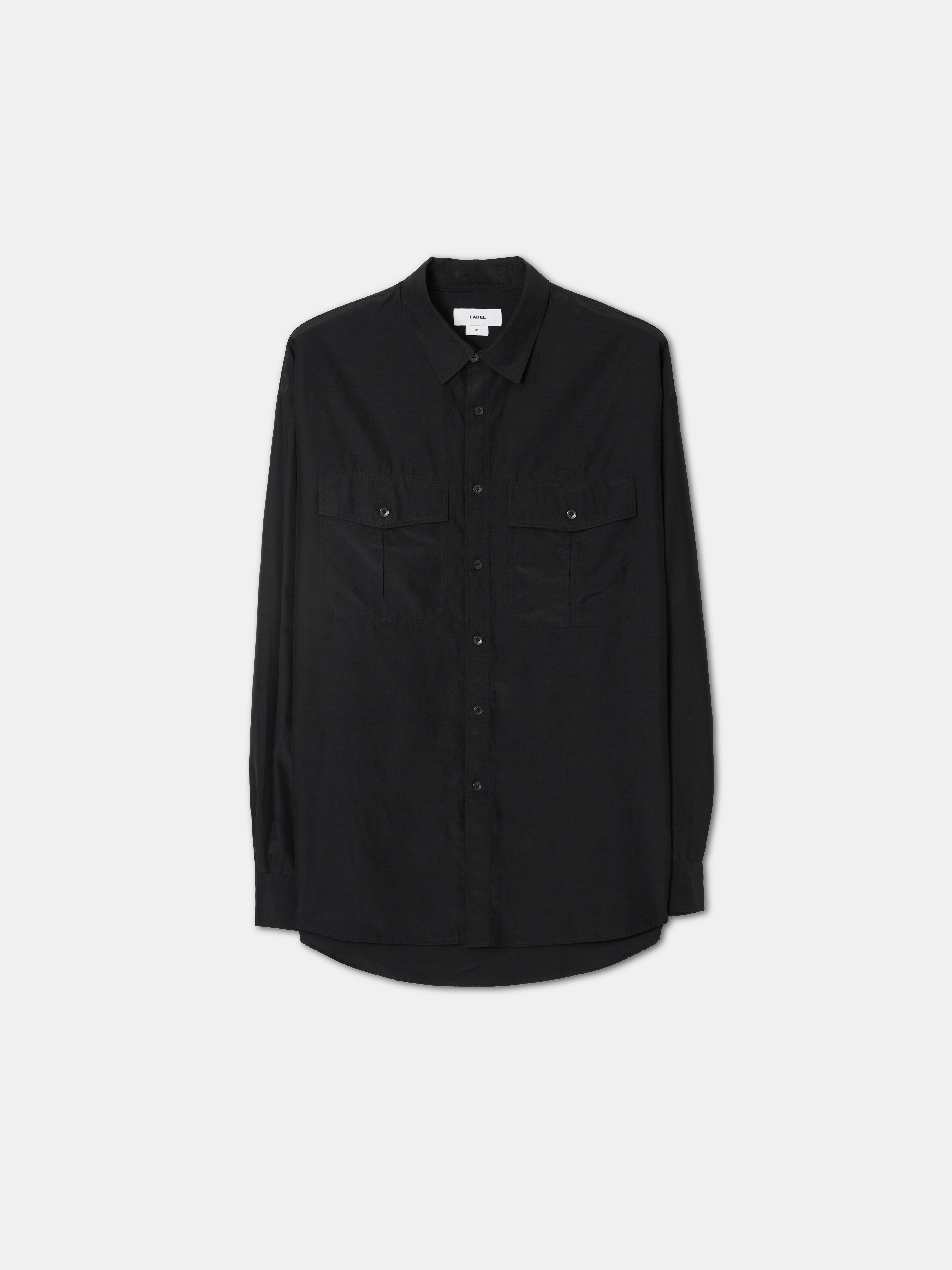 Astor silk shirt black