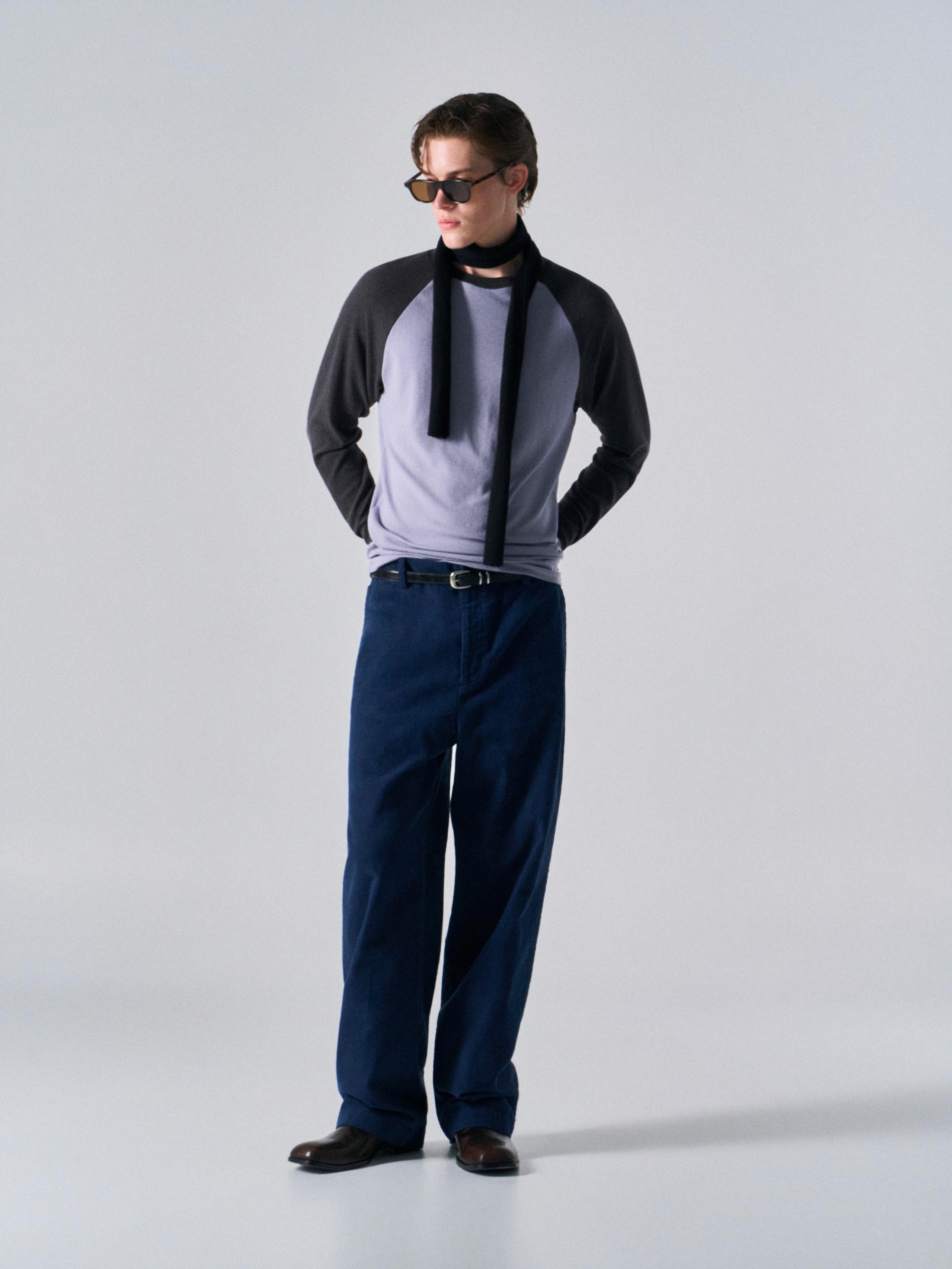 Tatum contrast raglan dusk navy