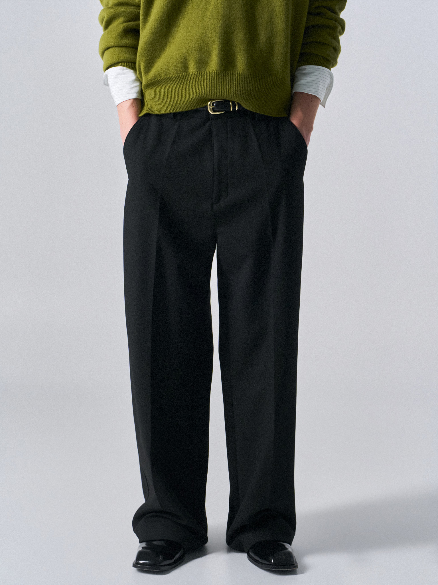 Layne LB wide fit pants matte black