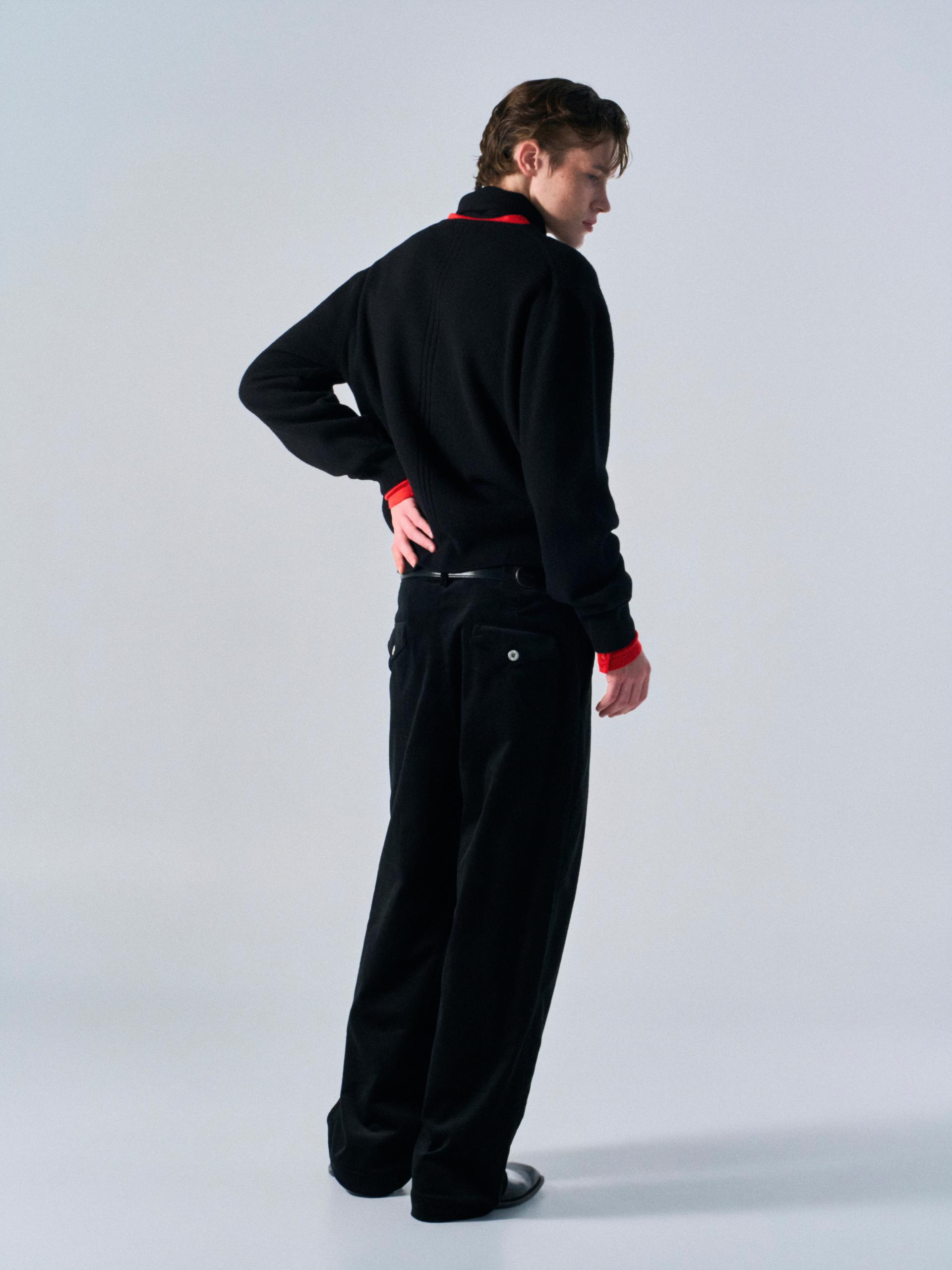 Bronte wide wale corduroy pants black