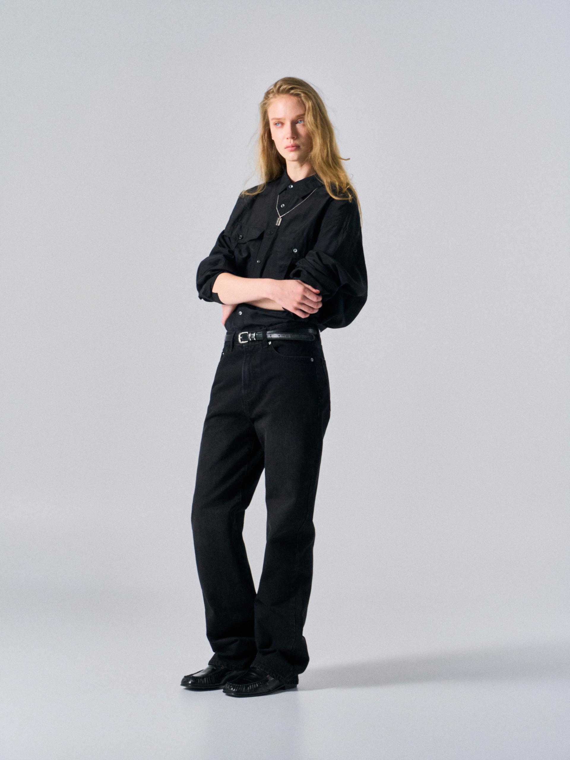 Ashton straight fit jeans washed black