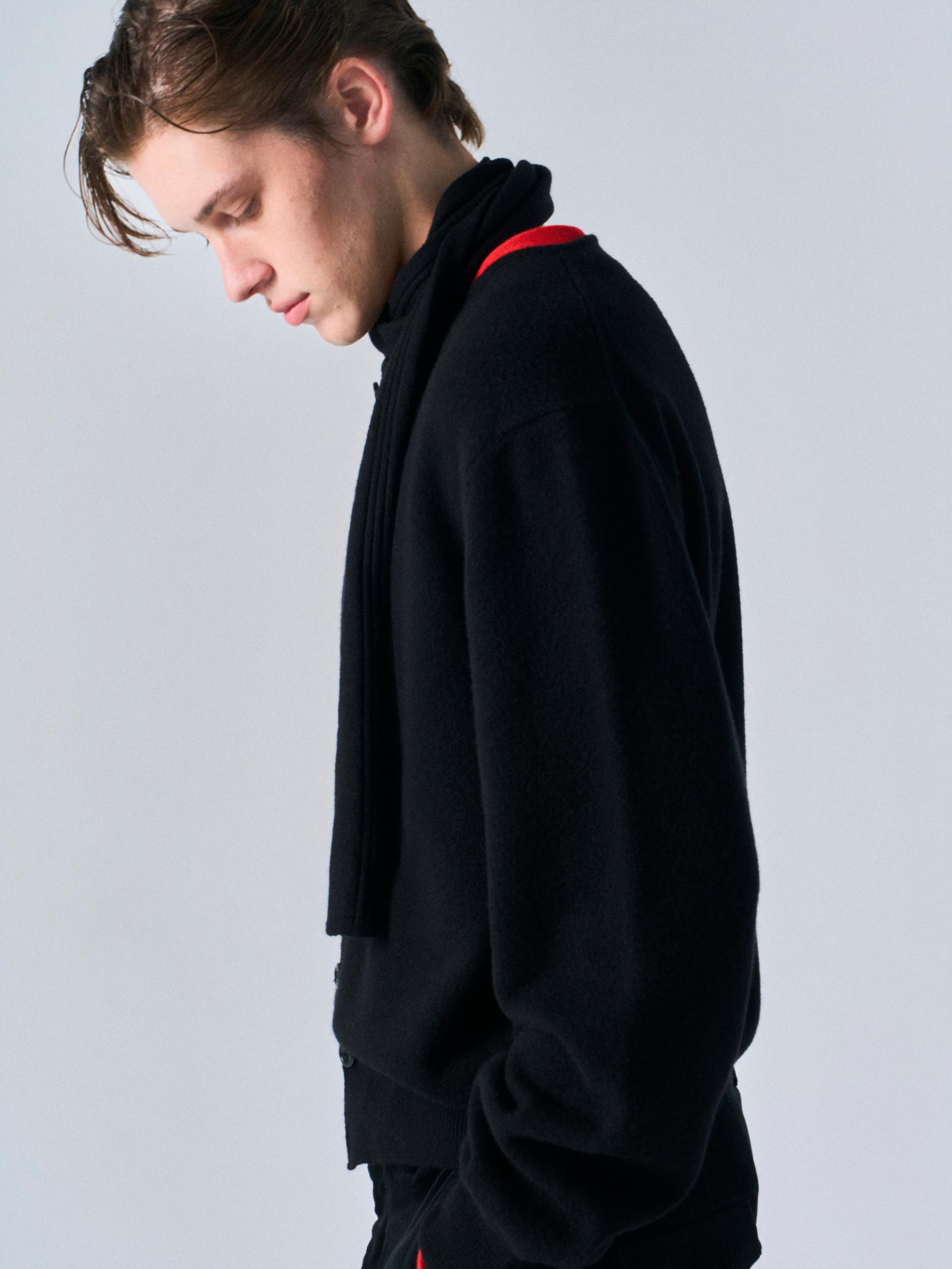 Lou scarf cardigan black