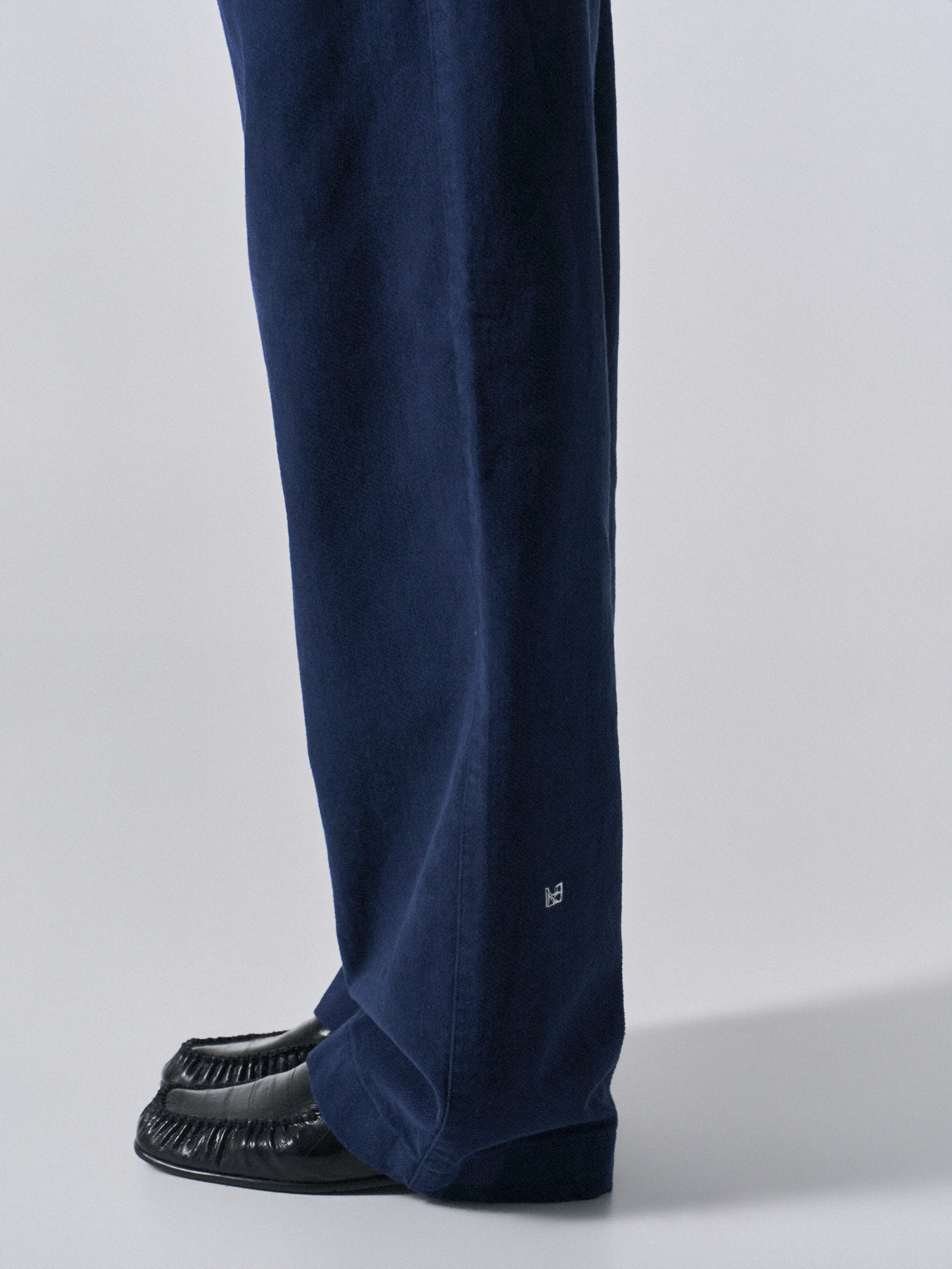 Welby washed cotton pants prussian blue