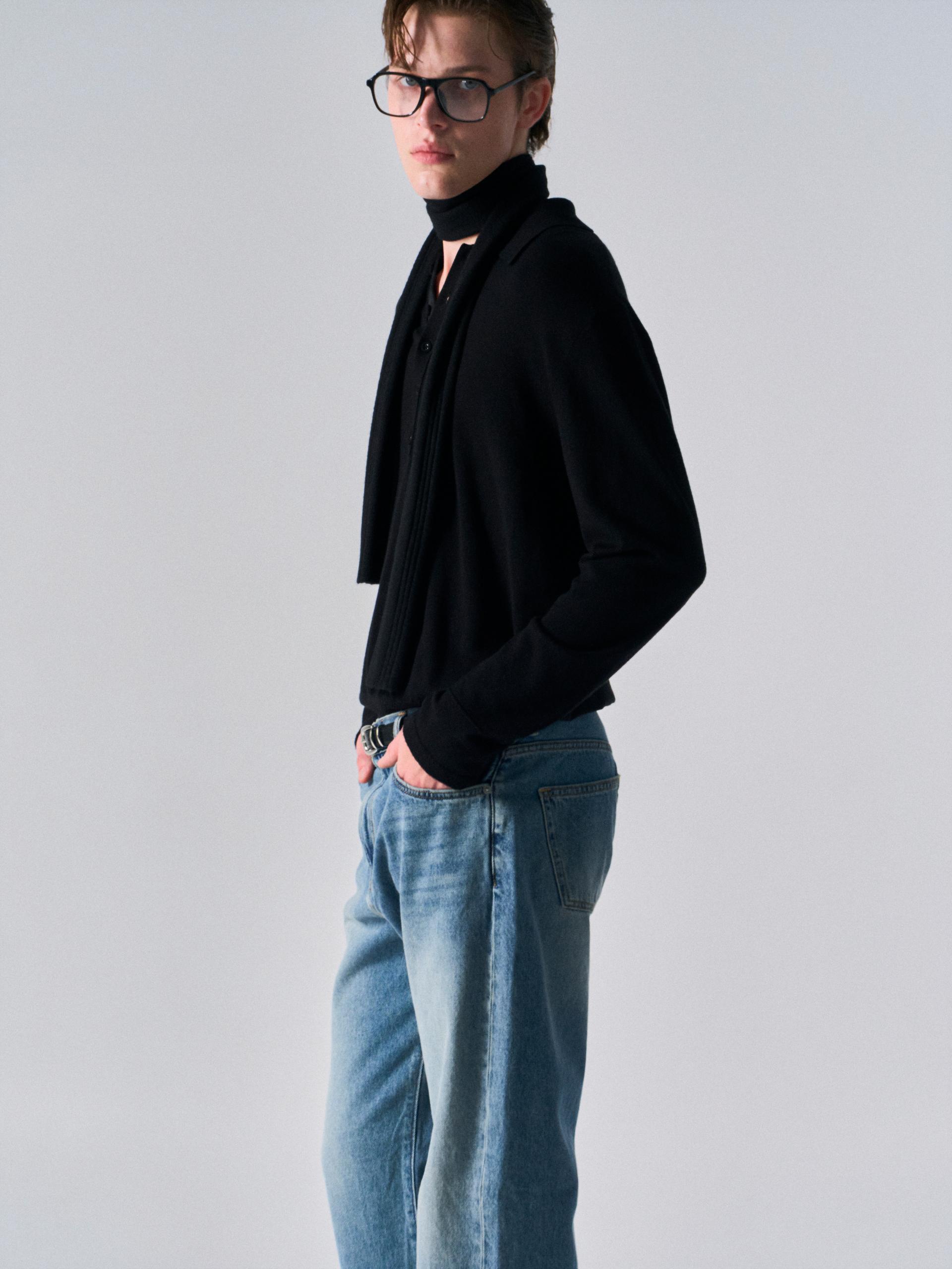 Urian wide fit jeans mid blue wash