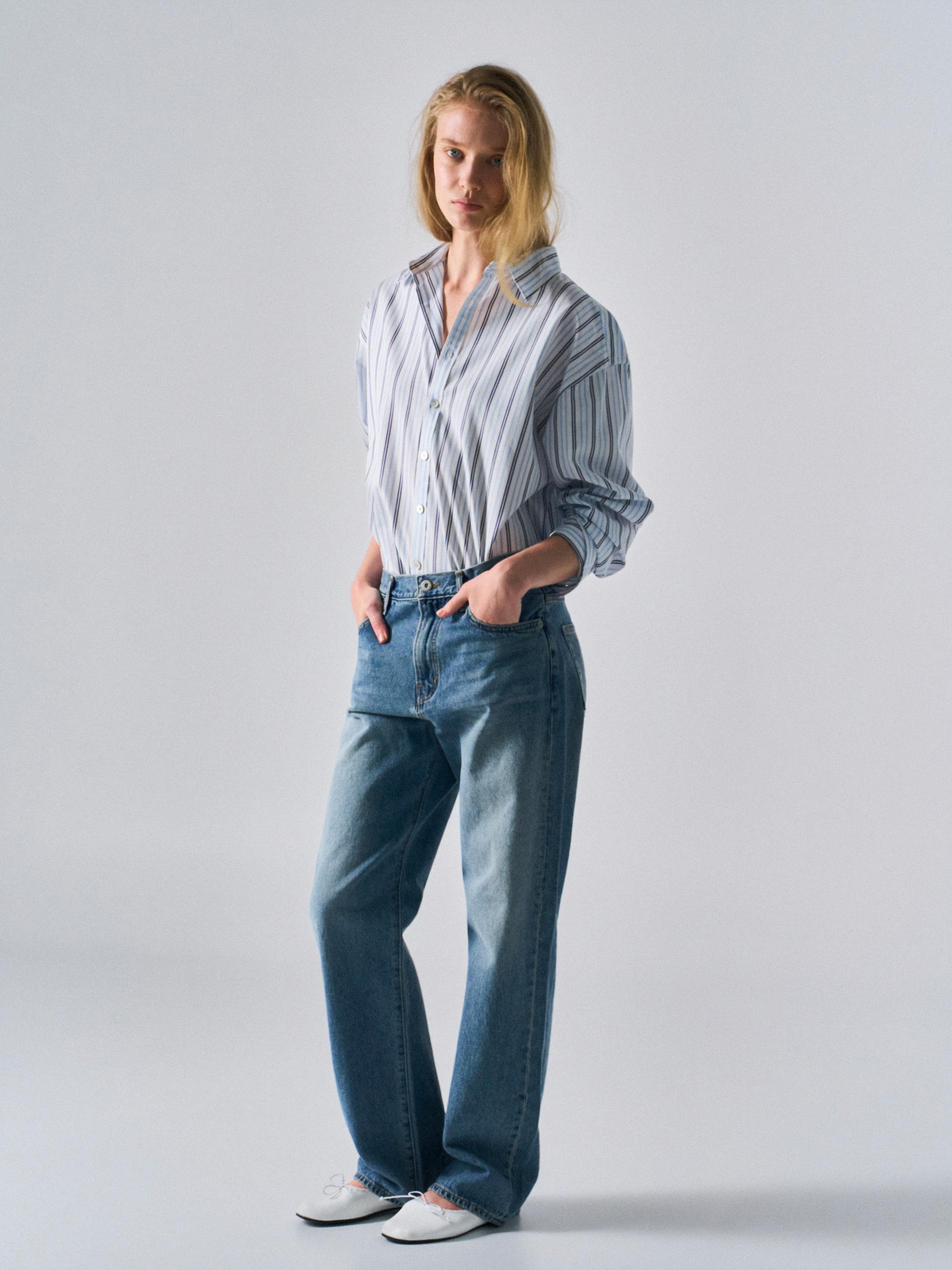 Urian wide fit jeans mid blue wash