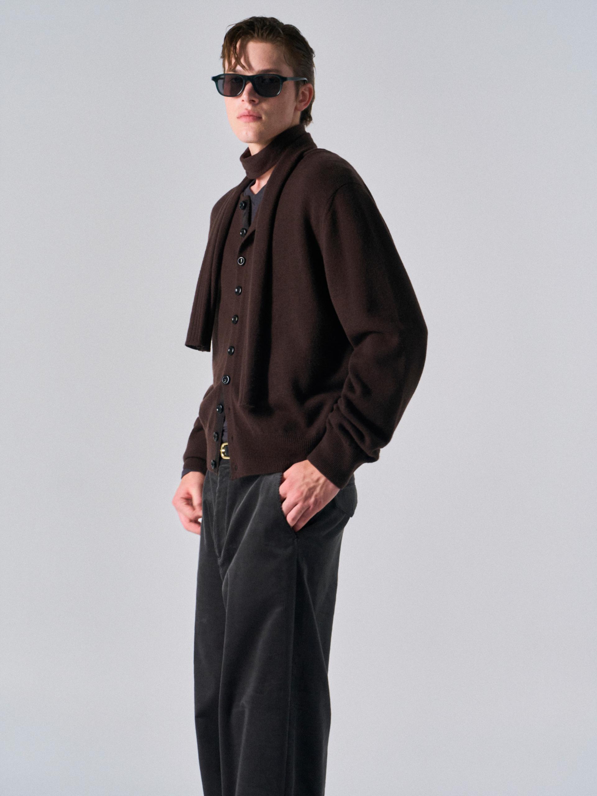 Bronte wide wale corduroy pants grey