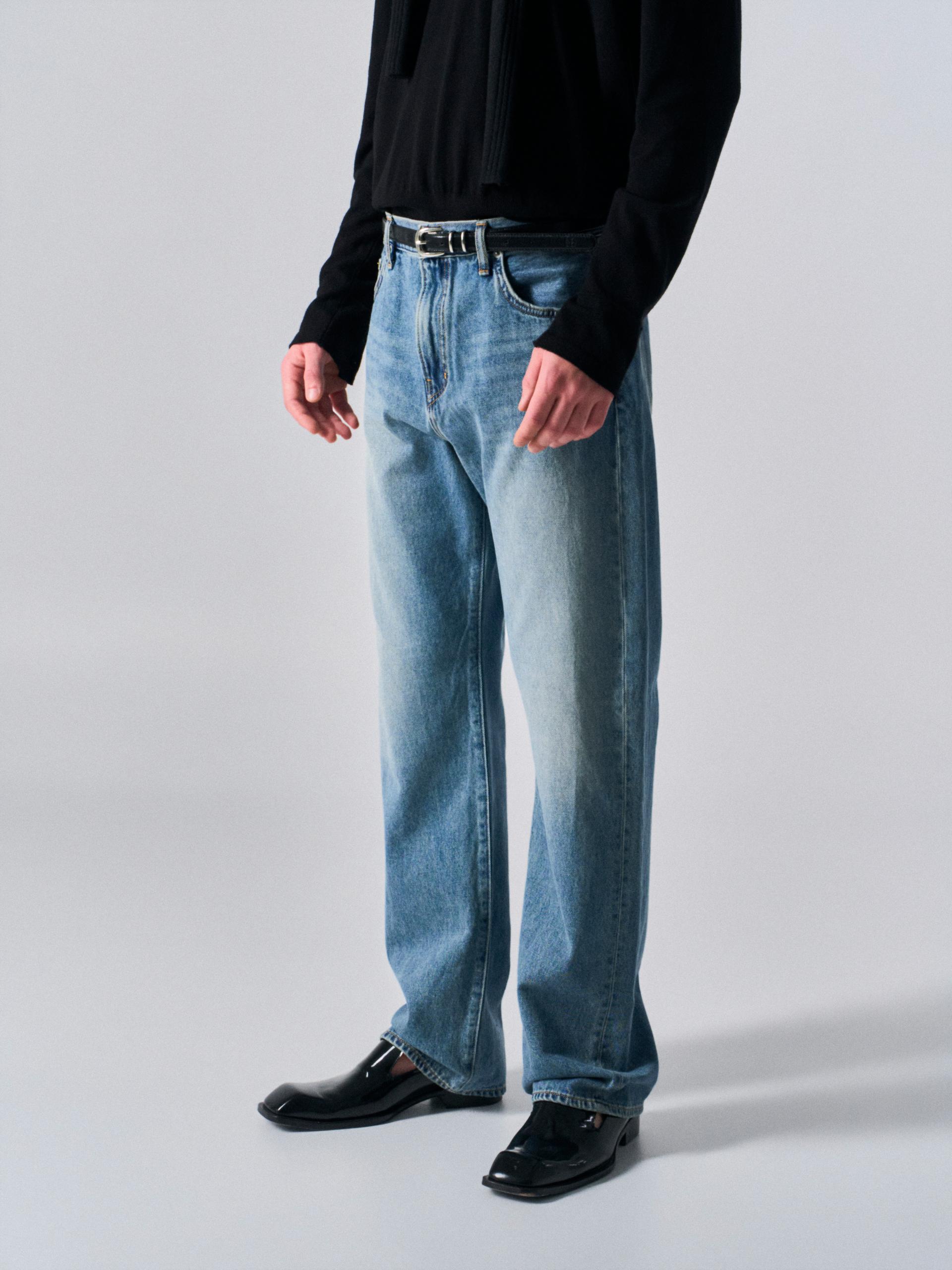 Urian wide fit jeans mid blue wash