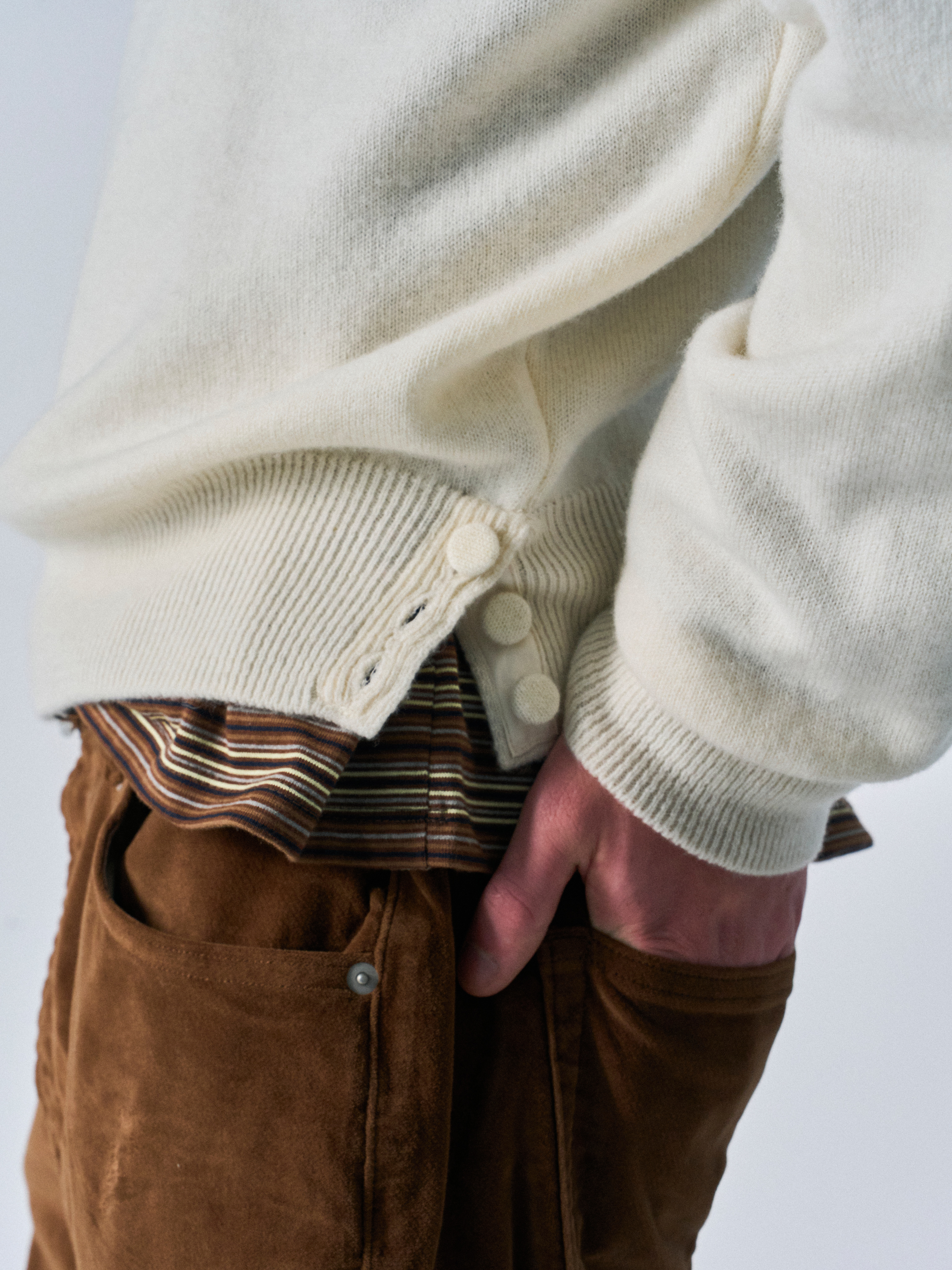 Rodd washed velvet bootcut jeans rust