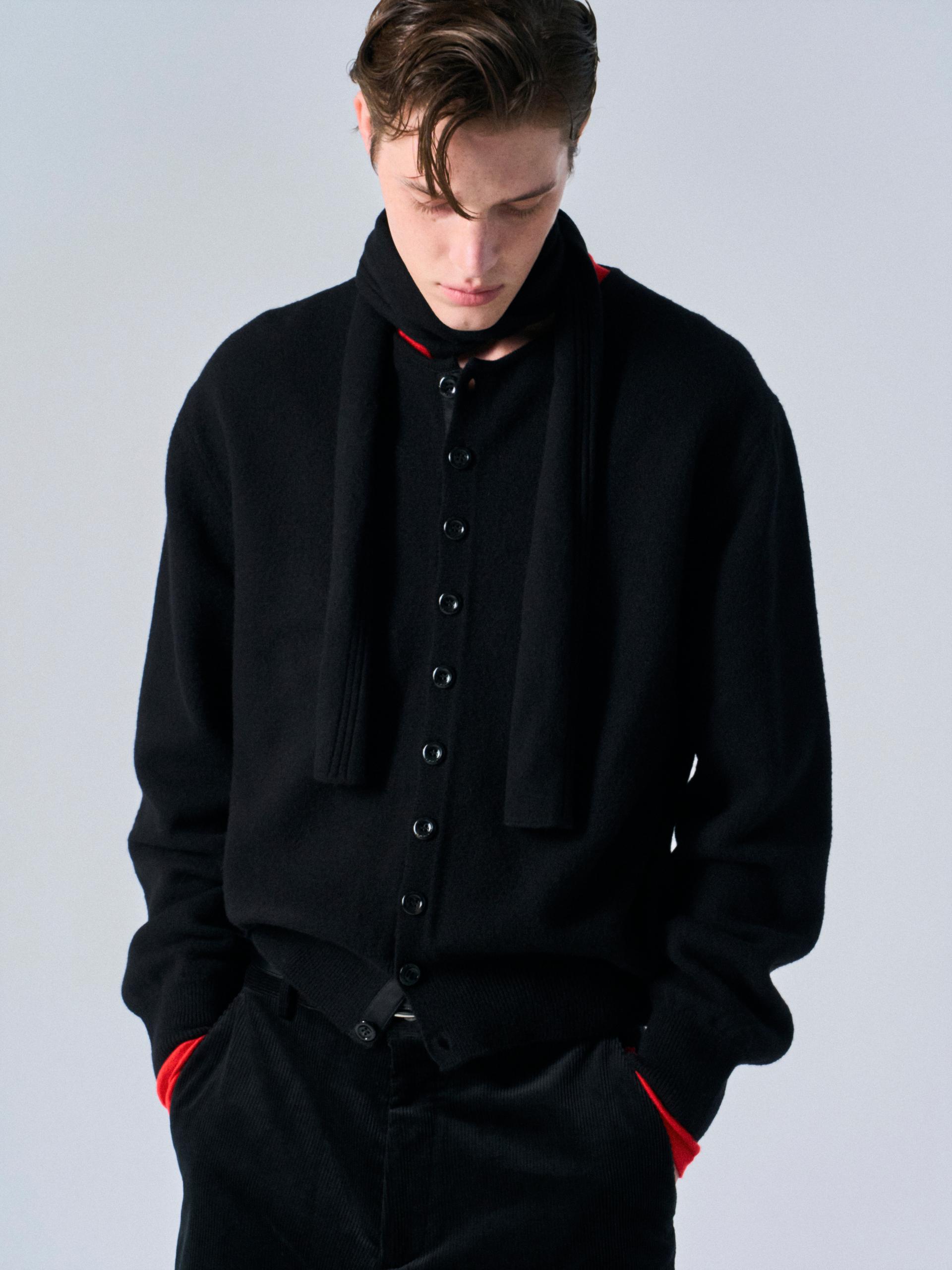 Lou scarf cardigan black