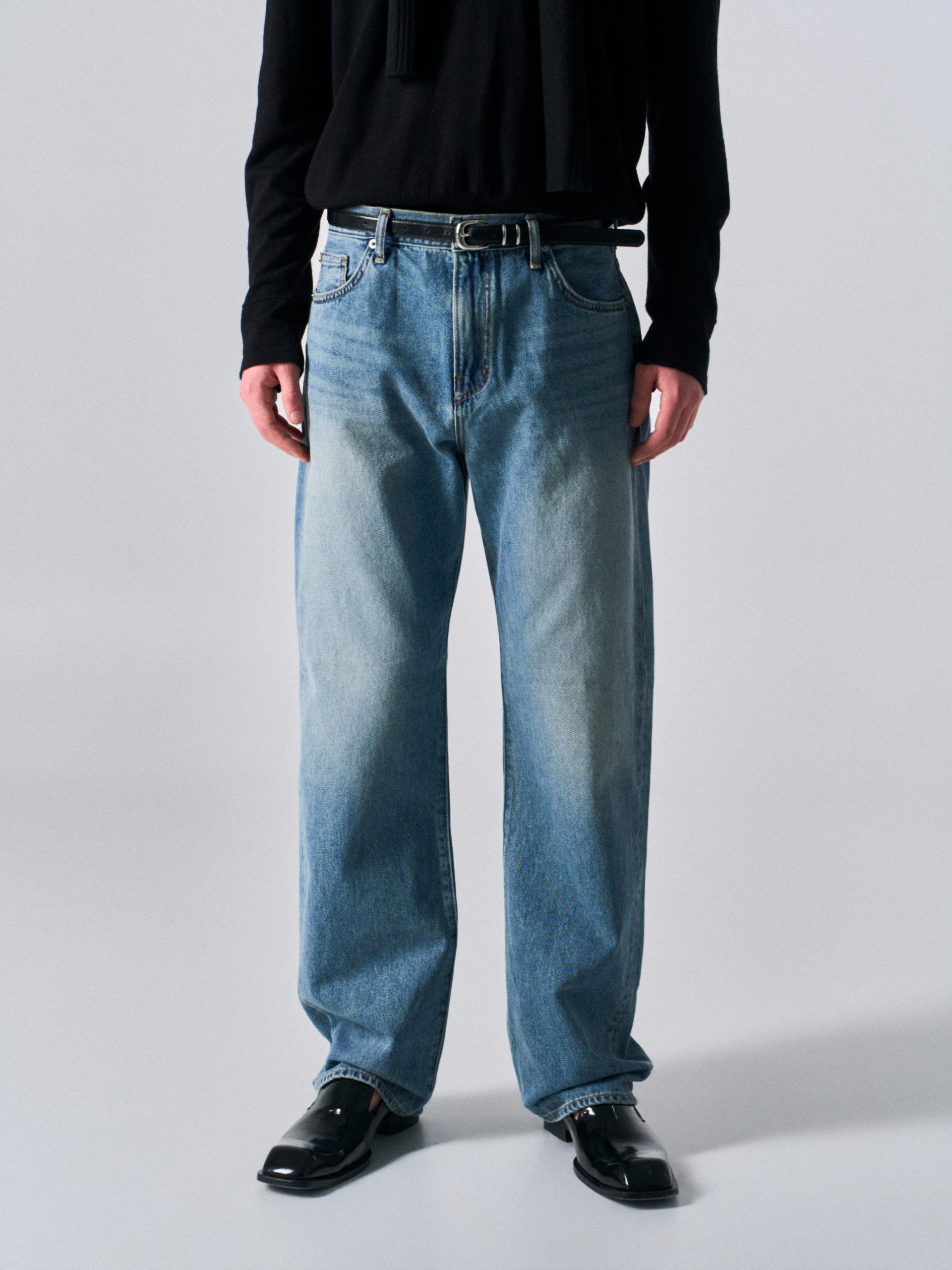 Urian wide fit jeans mid blue wash