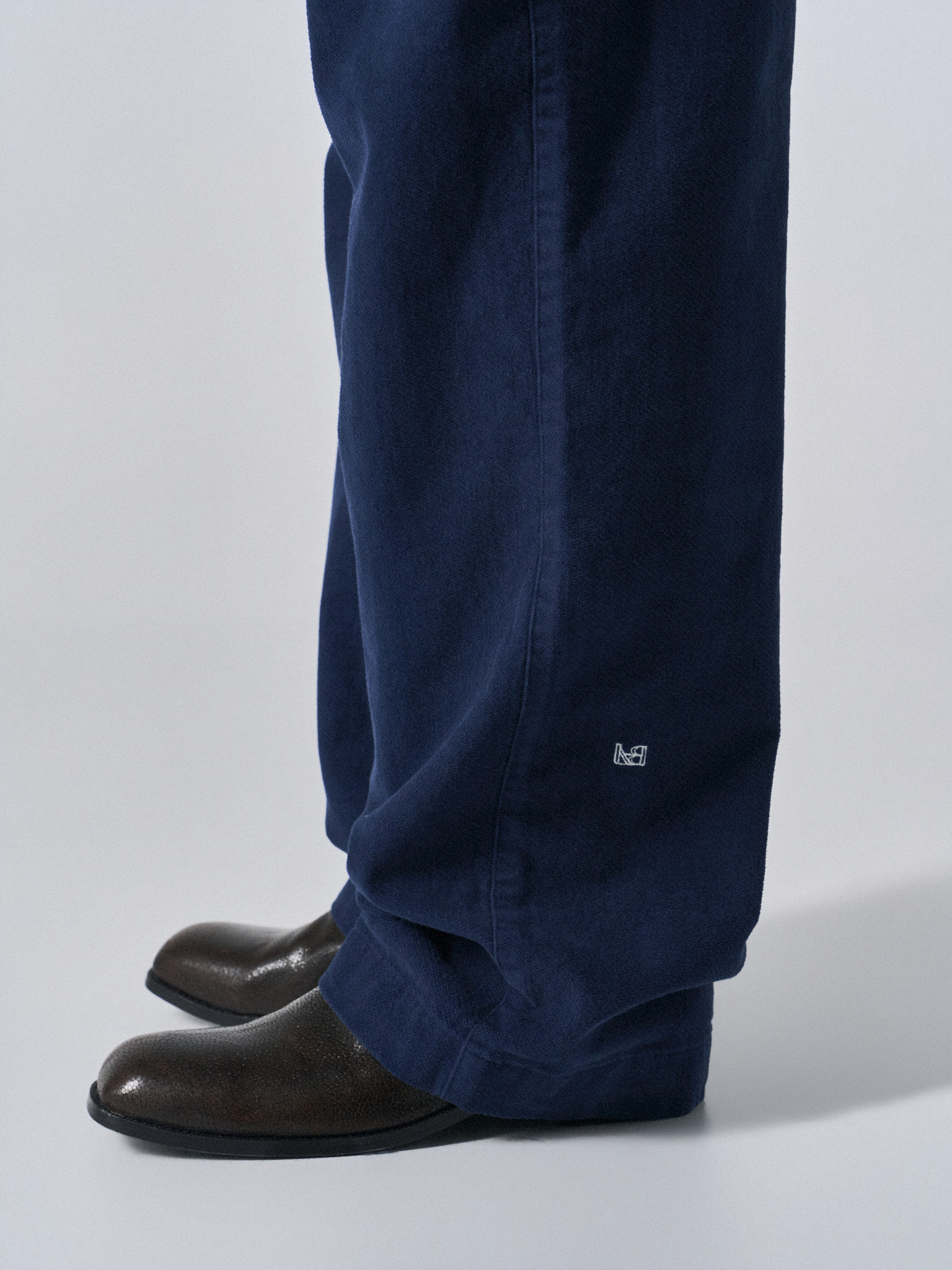 Welby washed cotton pants prussian blue